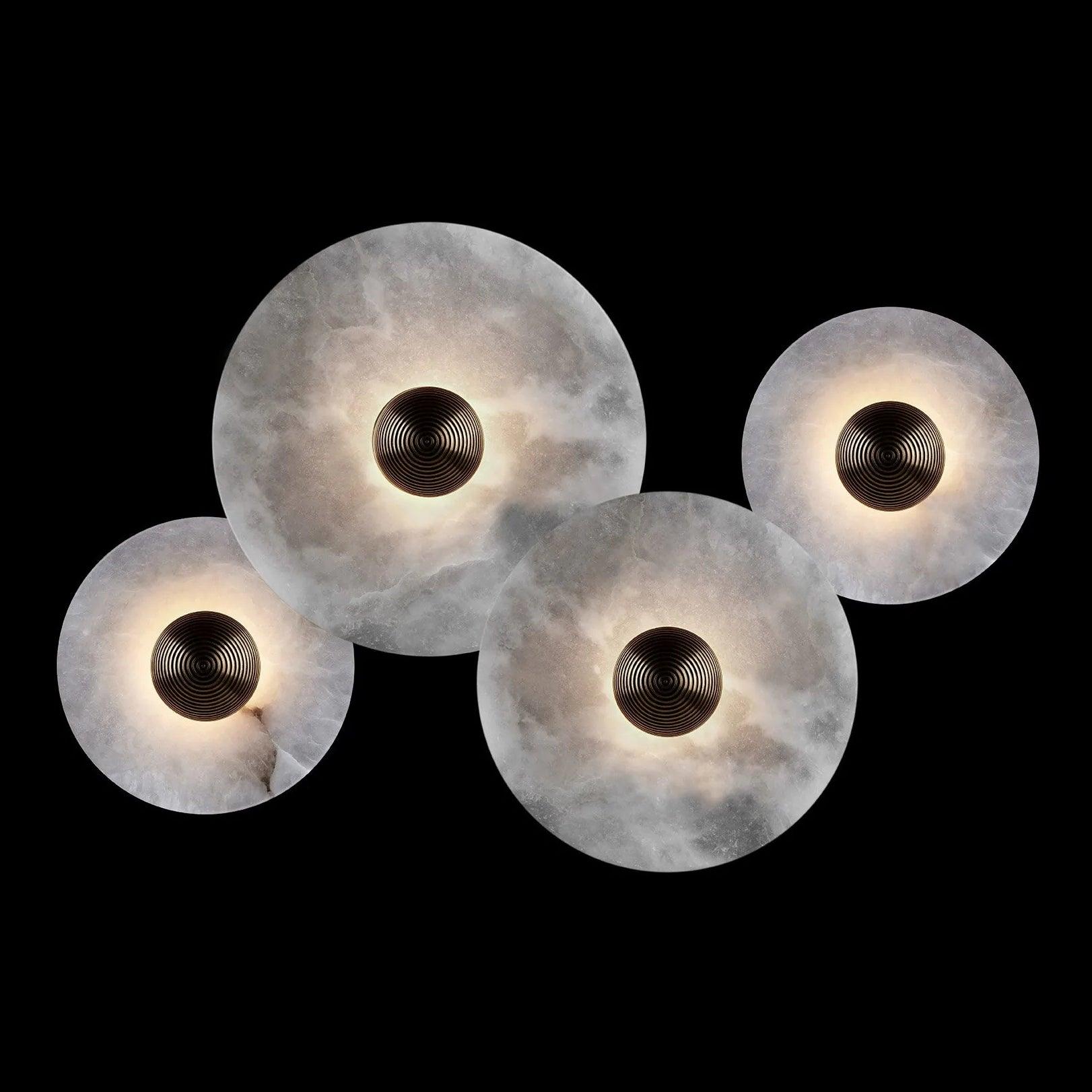 Round Alabaster Combination Wall Lamp - Lumpaz