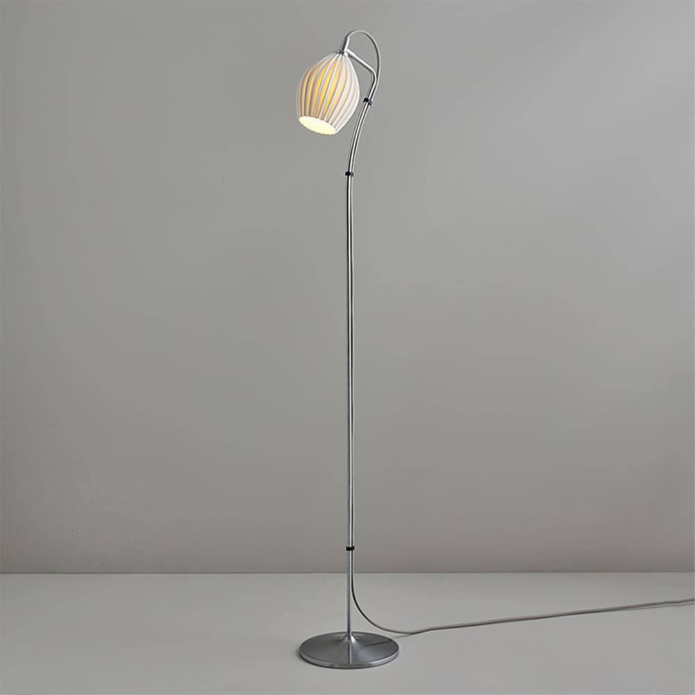 Ceramic Ribbed Floor Lamp - Lumpaz