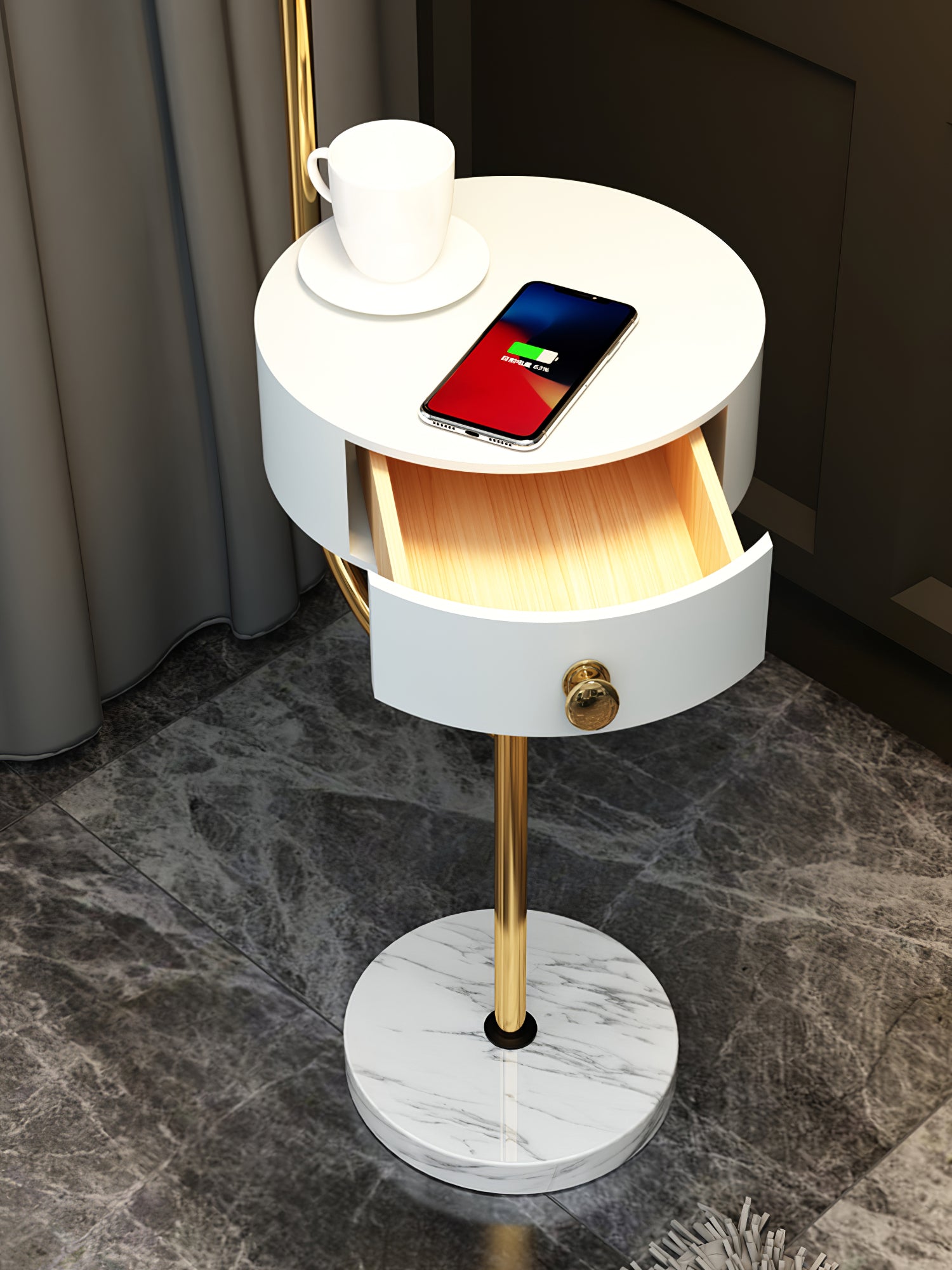 Arc Drawer Floor Lamp - Lumpaz
