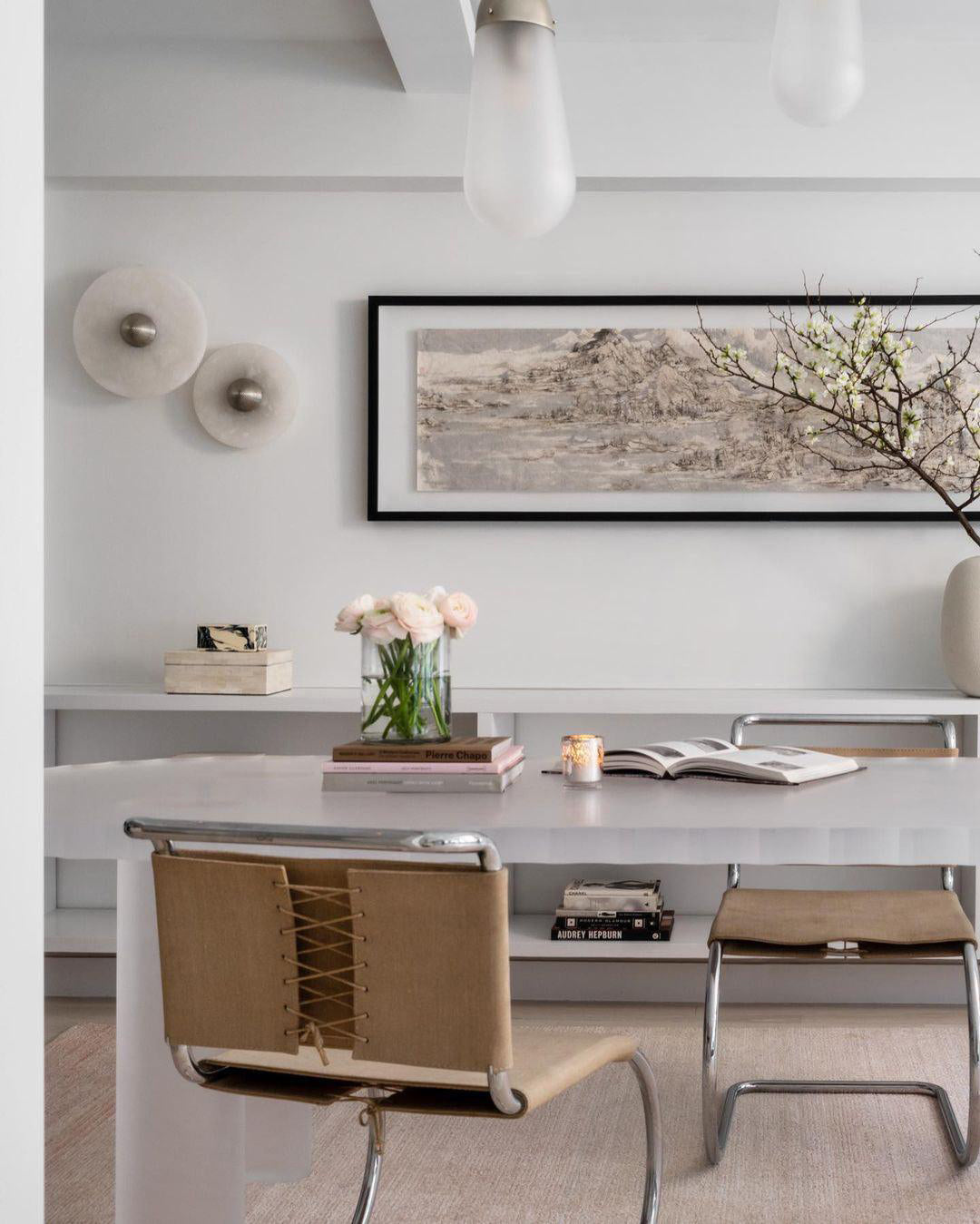 Round Alabaster Wall Lamp - Lumpaz