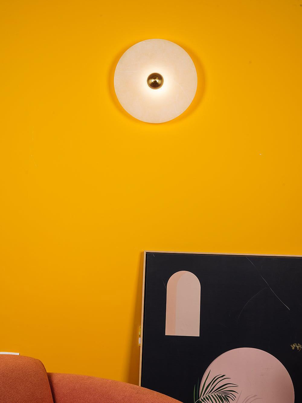 Round Alabaster Wall Lamp - Lumpaz