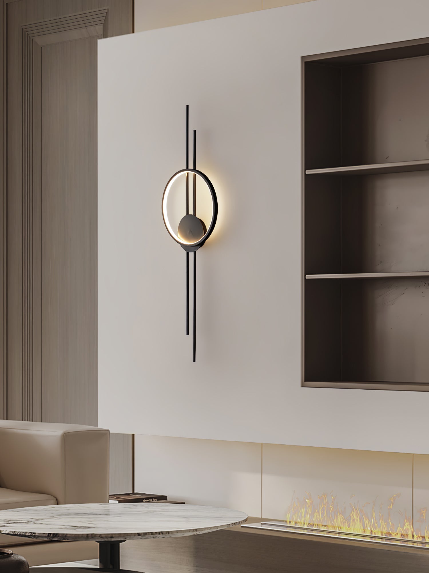 Circle And Line Wall Lamp - Lumpaz