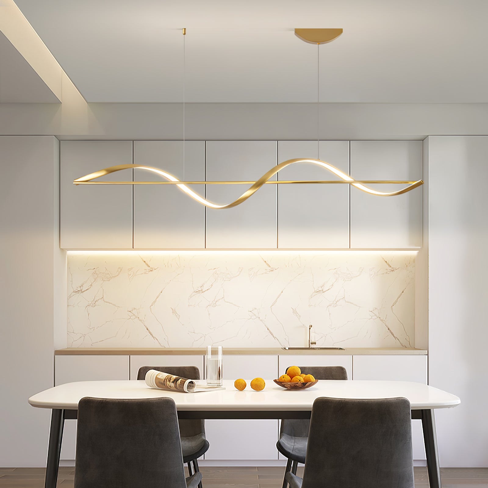Whisper Linear Island Chandelier - Lumpaz