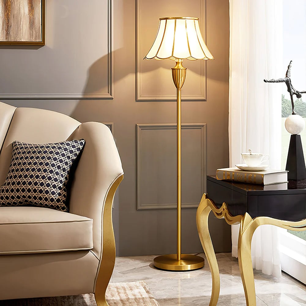 Kristall Brass Floor Lamp - Lumpaz