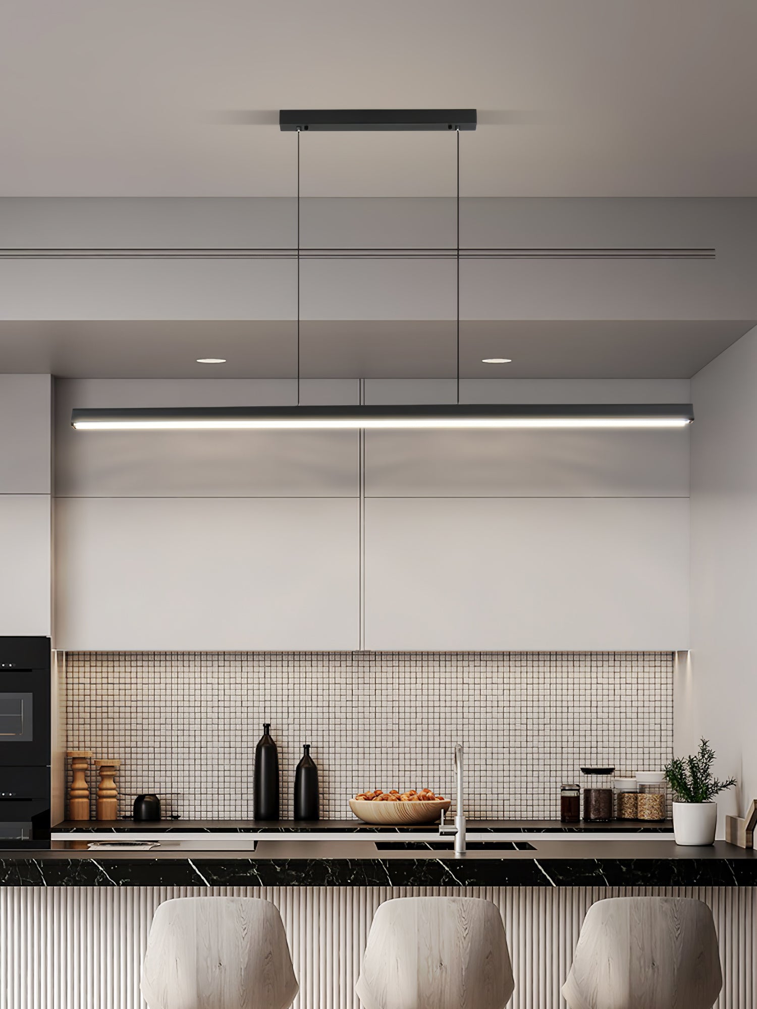 Edge Linear Island Chandelier - Lumpaz