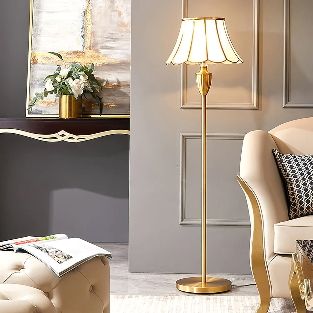 Kristall Brass Floor Lamp - Lumpaz