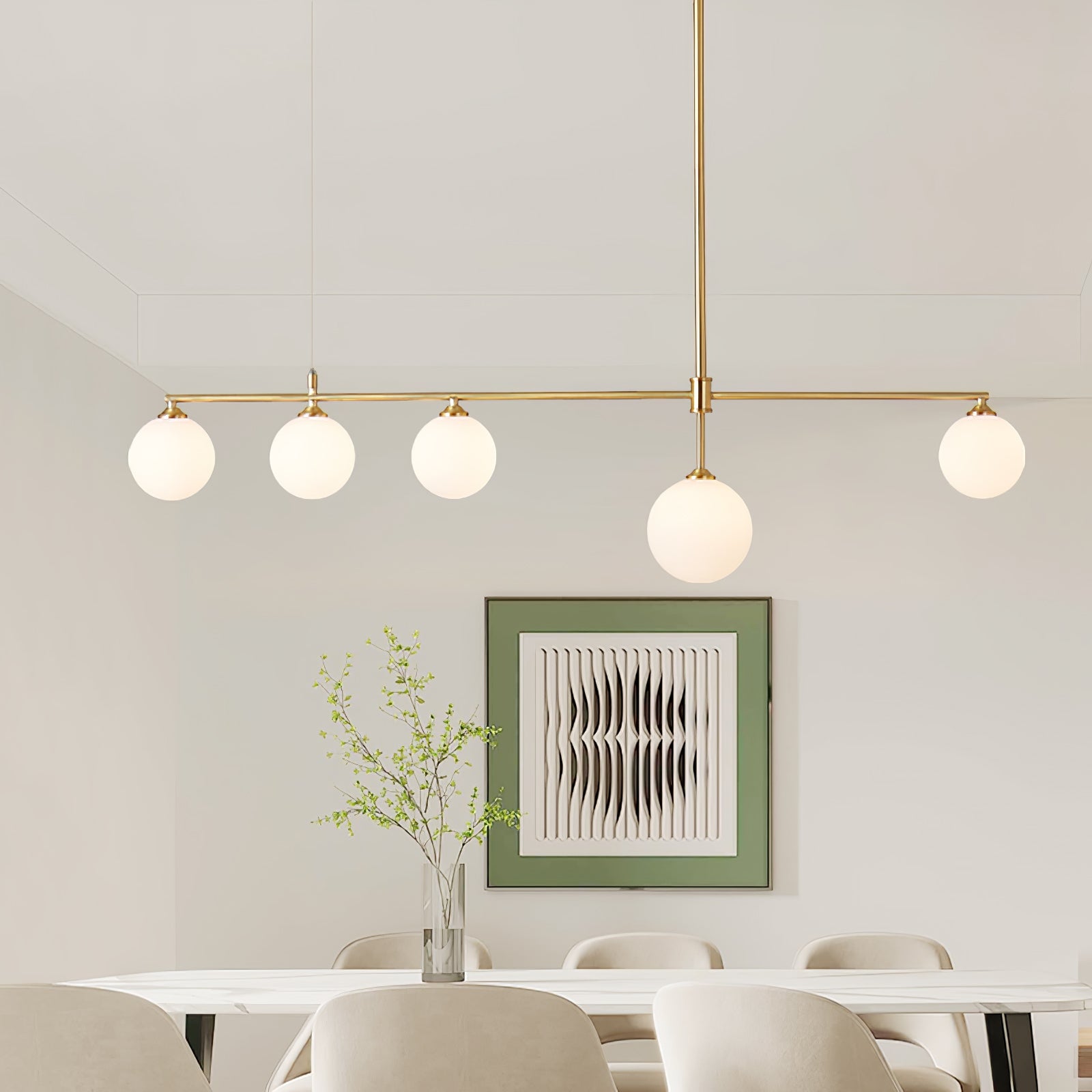 Brass Globe Chandelier - Lumpaz