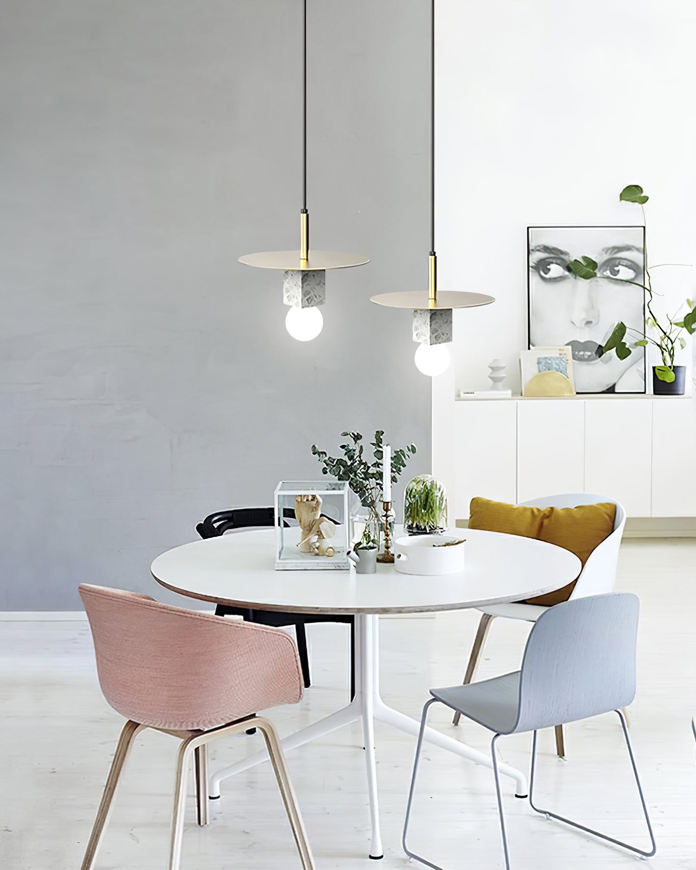 Stone Square Pendant Lamp - Lumpaz