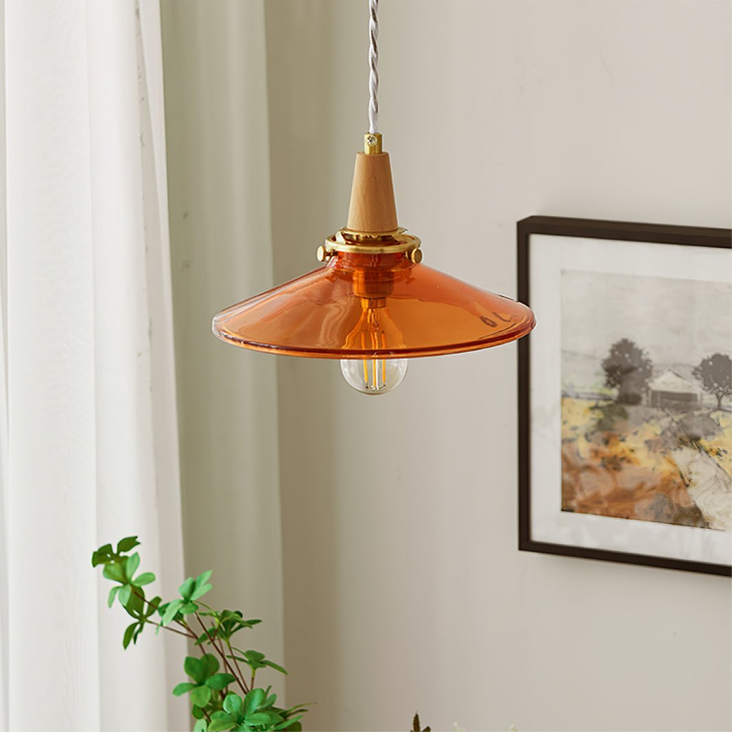 Orange Glass Pendant Lamp - Lumpaz