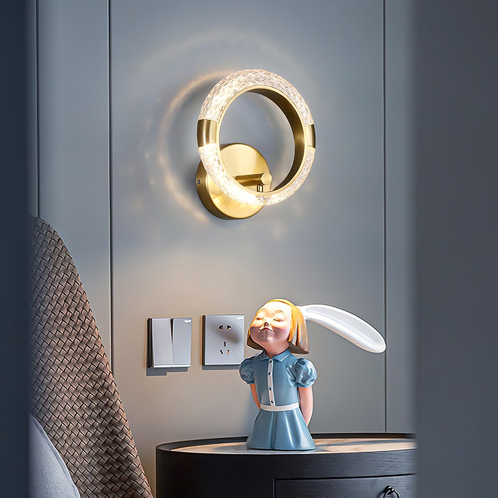 Crystal LED Round Wall Lamp - Lumpaz