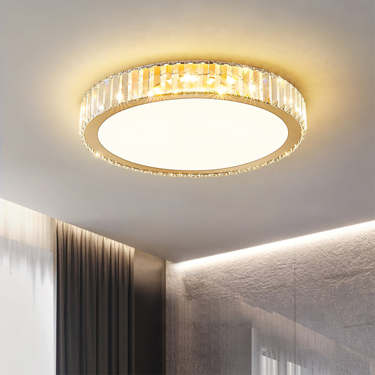 Round Crystal Ceiling Lamp - Lumpaz
