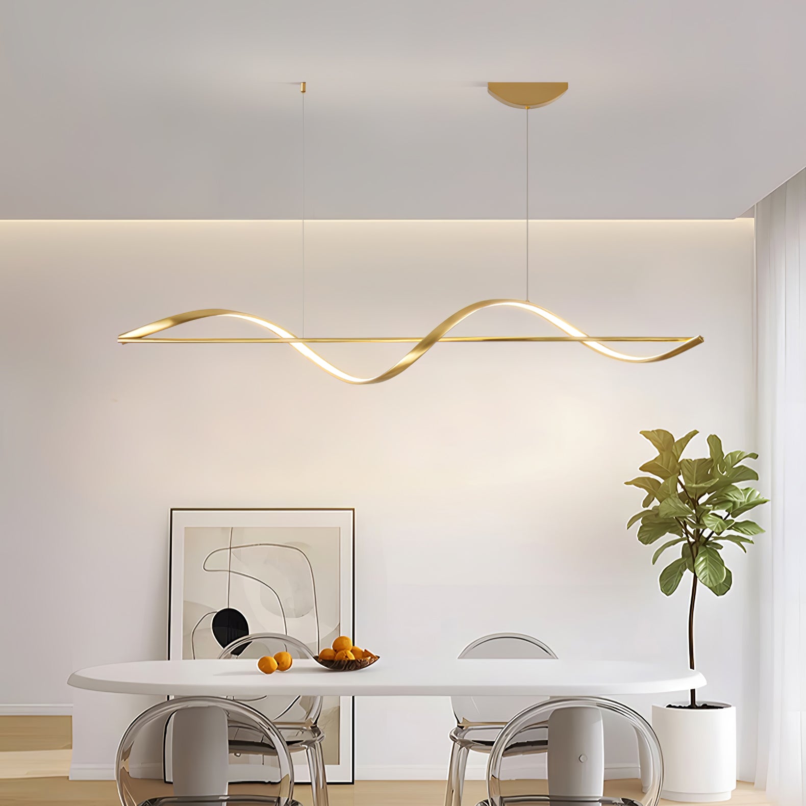 Whisper Linear Island Chandelier - Lumpaz