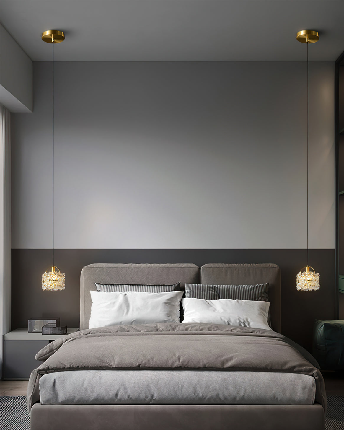 Petit Floral Glass Pendant Lamp - Lumpaz