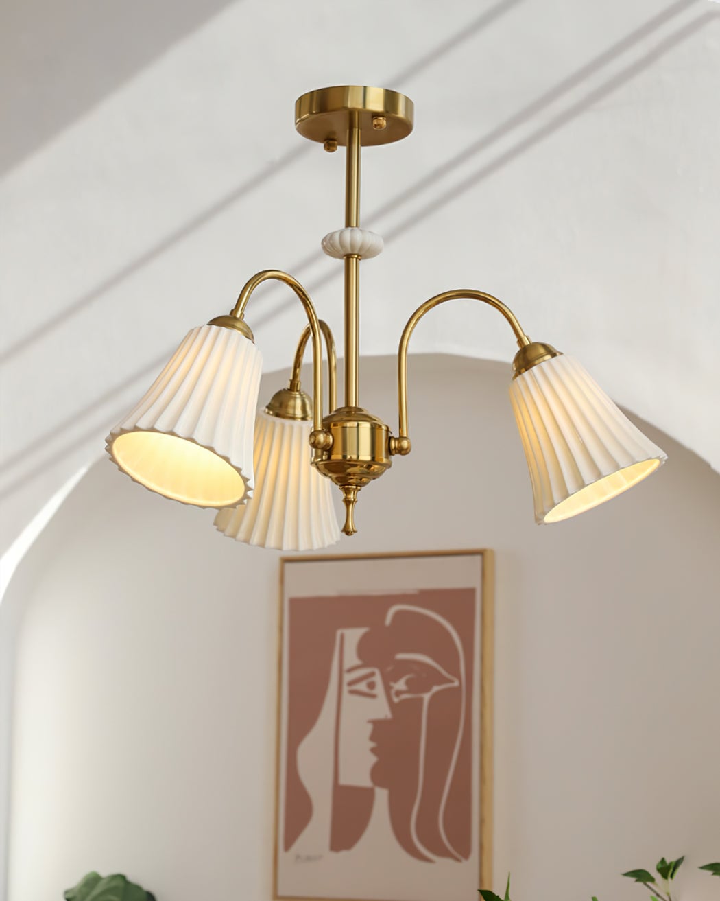 Asea Brass Chandelier - Lumpaz