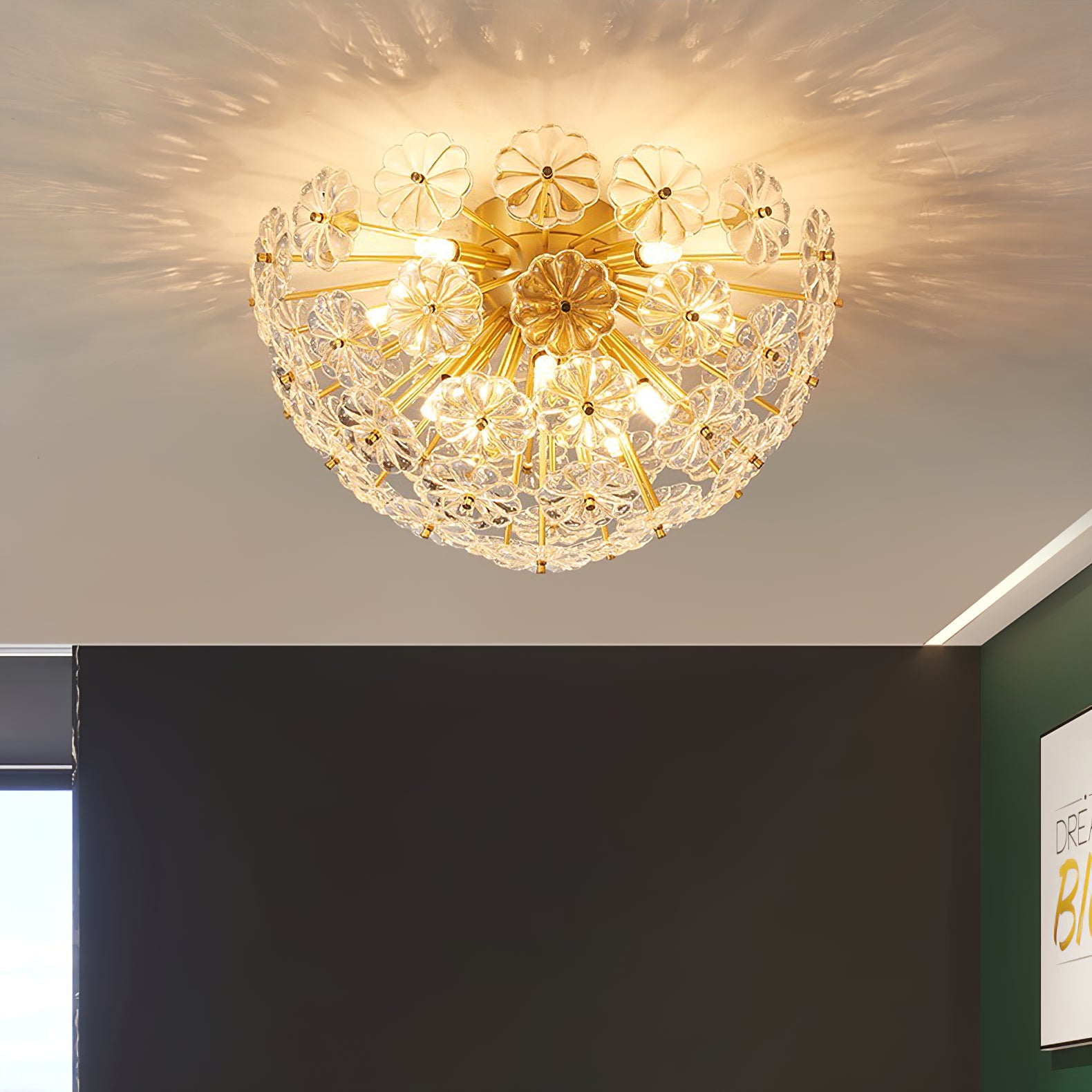 Lamina Crystal Ceiling Light - Lumpaz