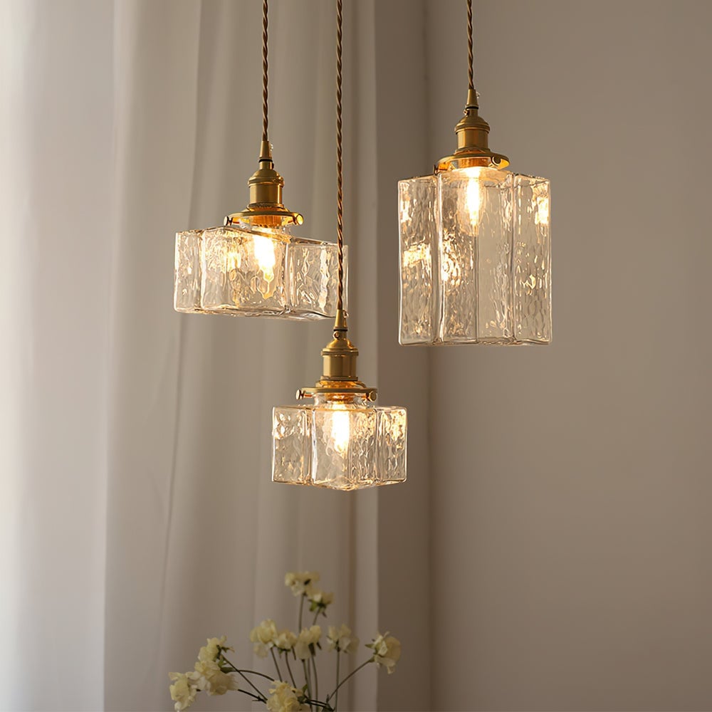 Jewel Glass Brass Pendant Light - Lumpaz