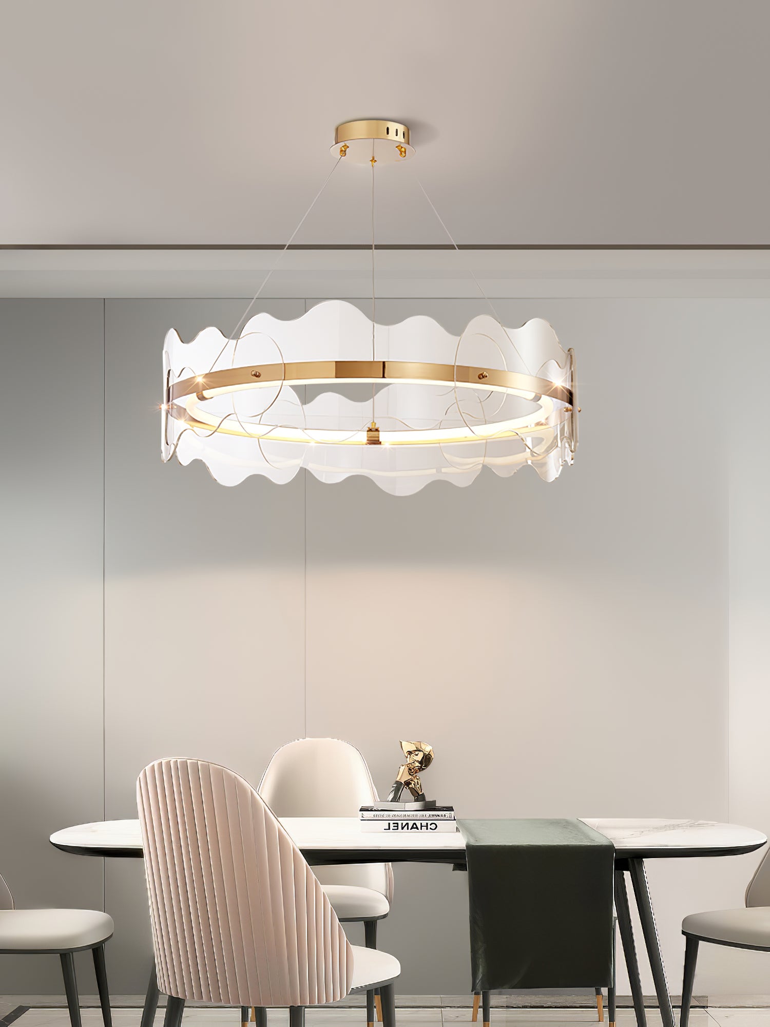 Acrylic Wave Chandelier - Lumpaz