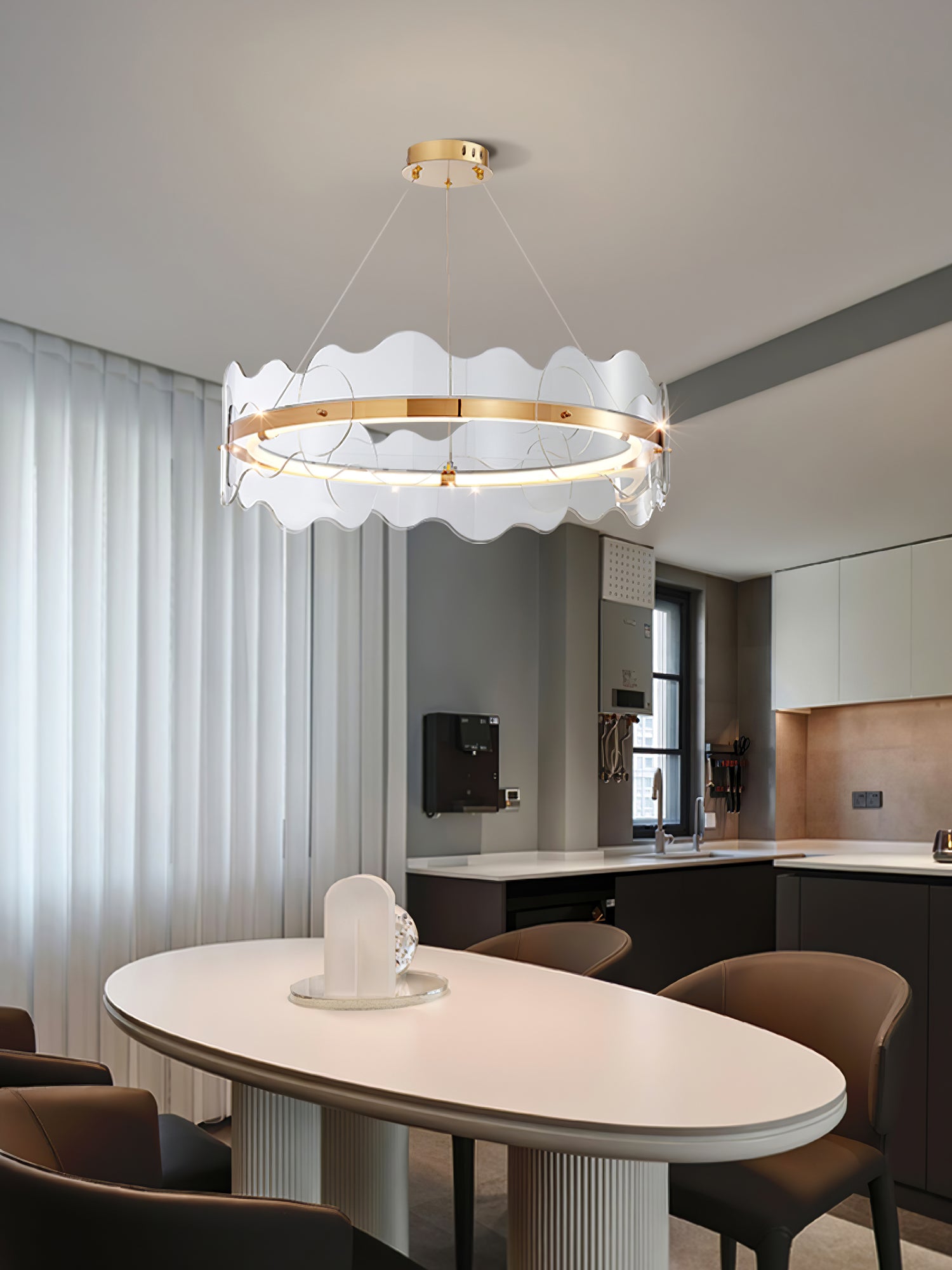 Acrylic Wave Chandelier - Lumpaz