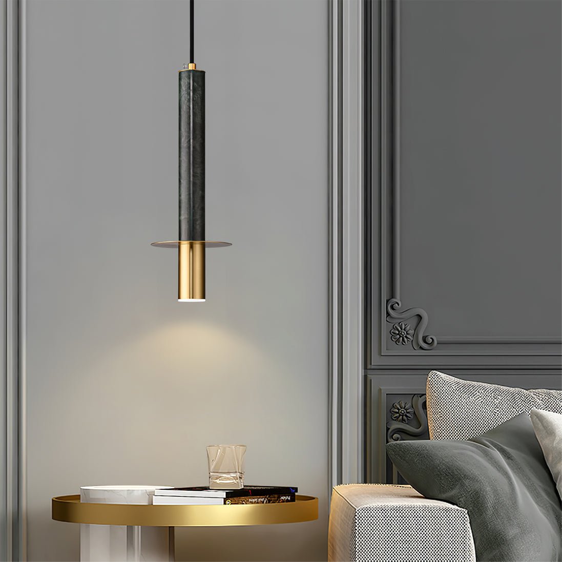 Marble Cylinder Pendant Light - Lumpaz