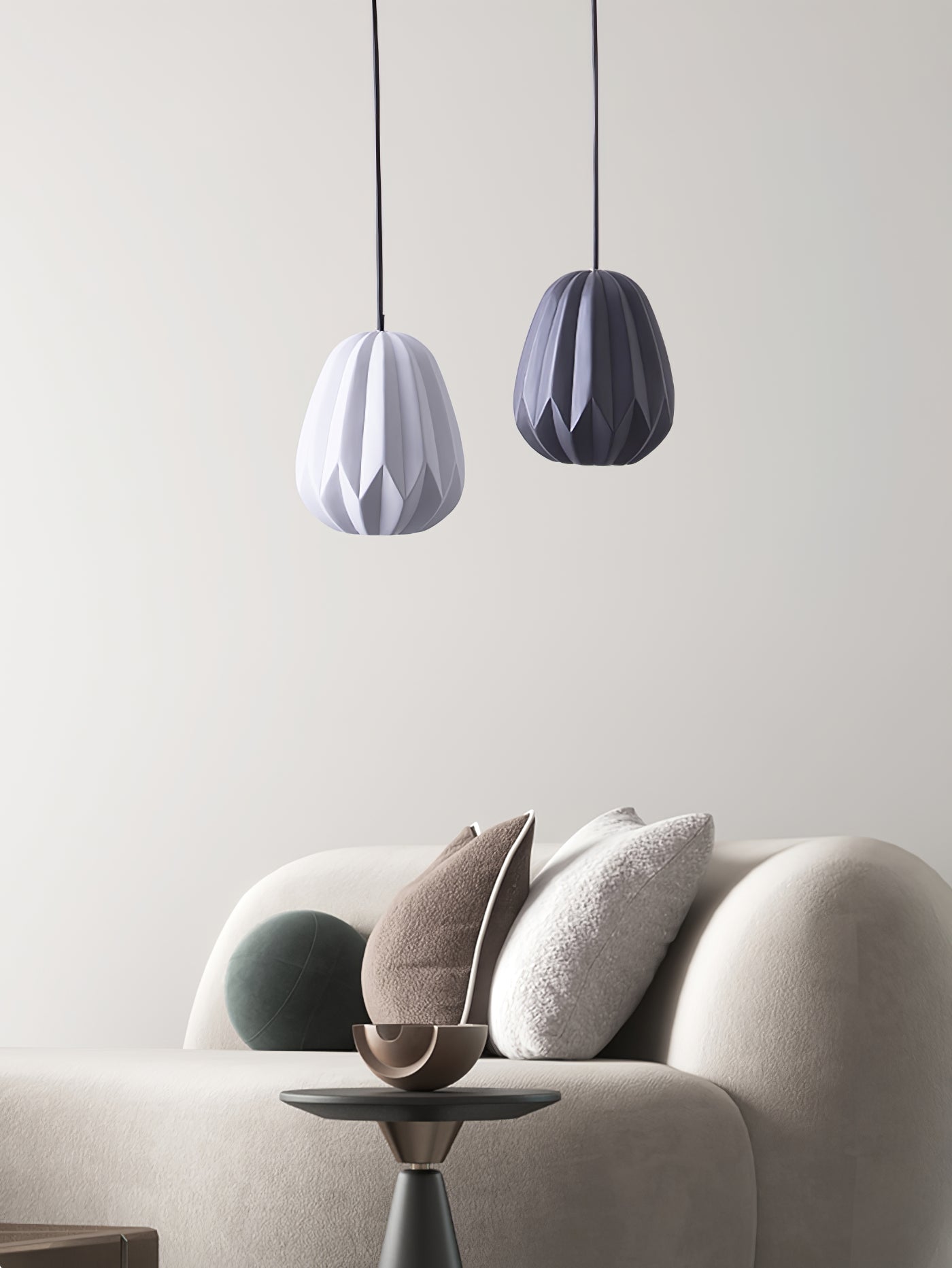 Papaya Resin Pendant Lamp - Lumpaz