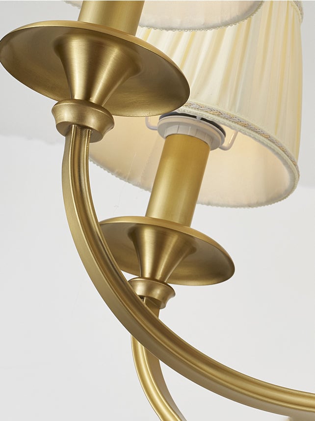 Pleated Brass Chandelier - Lumpaz