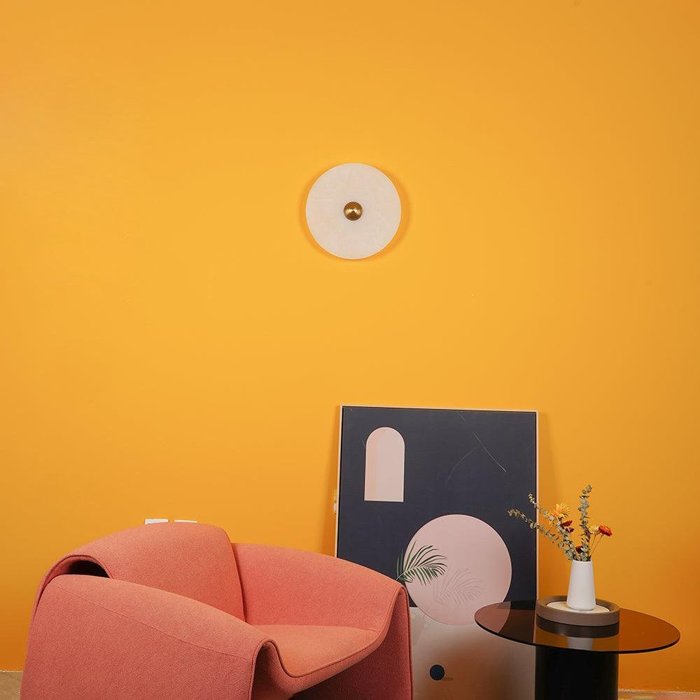 Round Alabaster Wall Lamp - Lumpaz