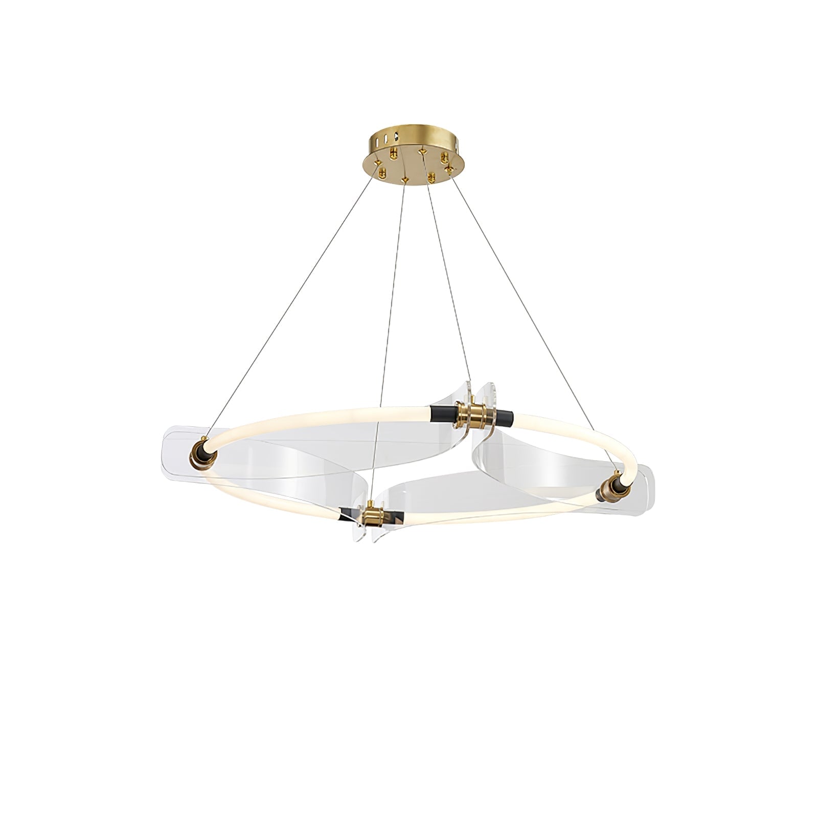 Four Acrylics Round Chandelier - Lumpaz
