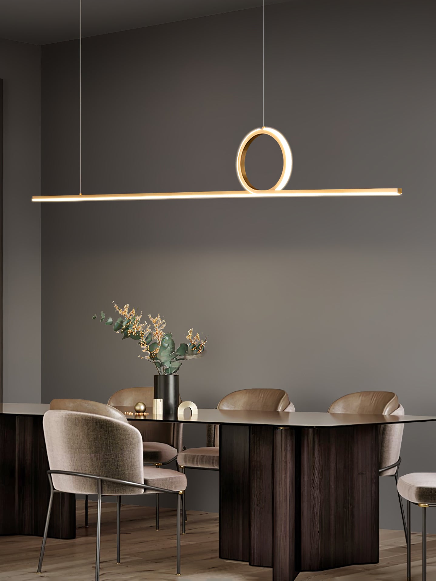 Centre Loop Linear Pendant Lamp - Lumpaz