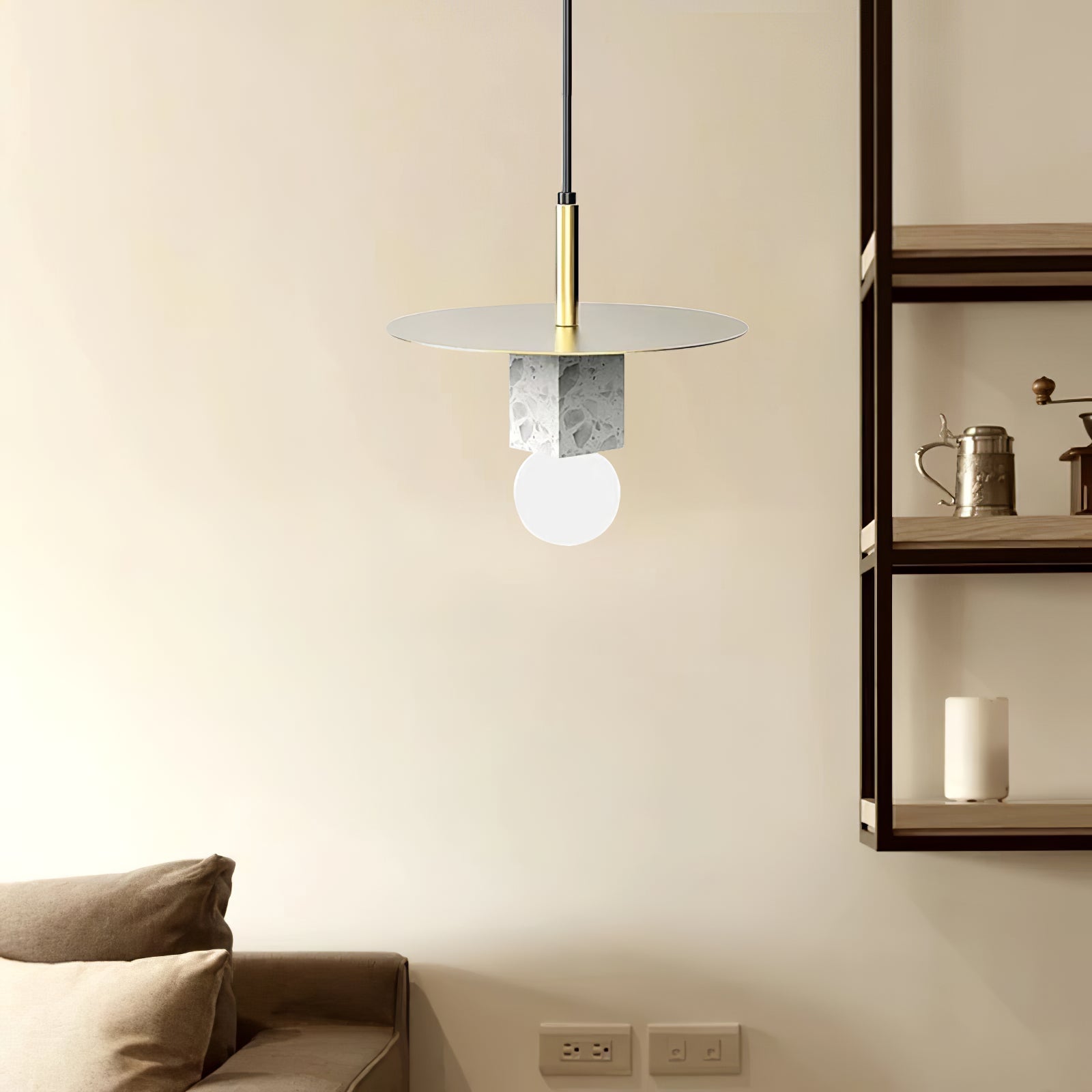Stone Square Pendant Lamp - Lumpaz