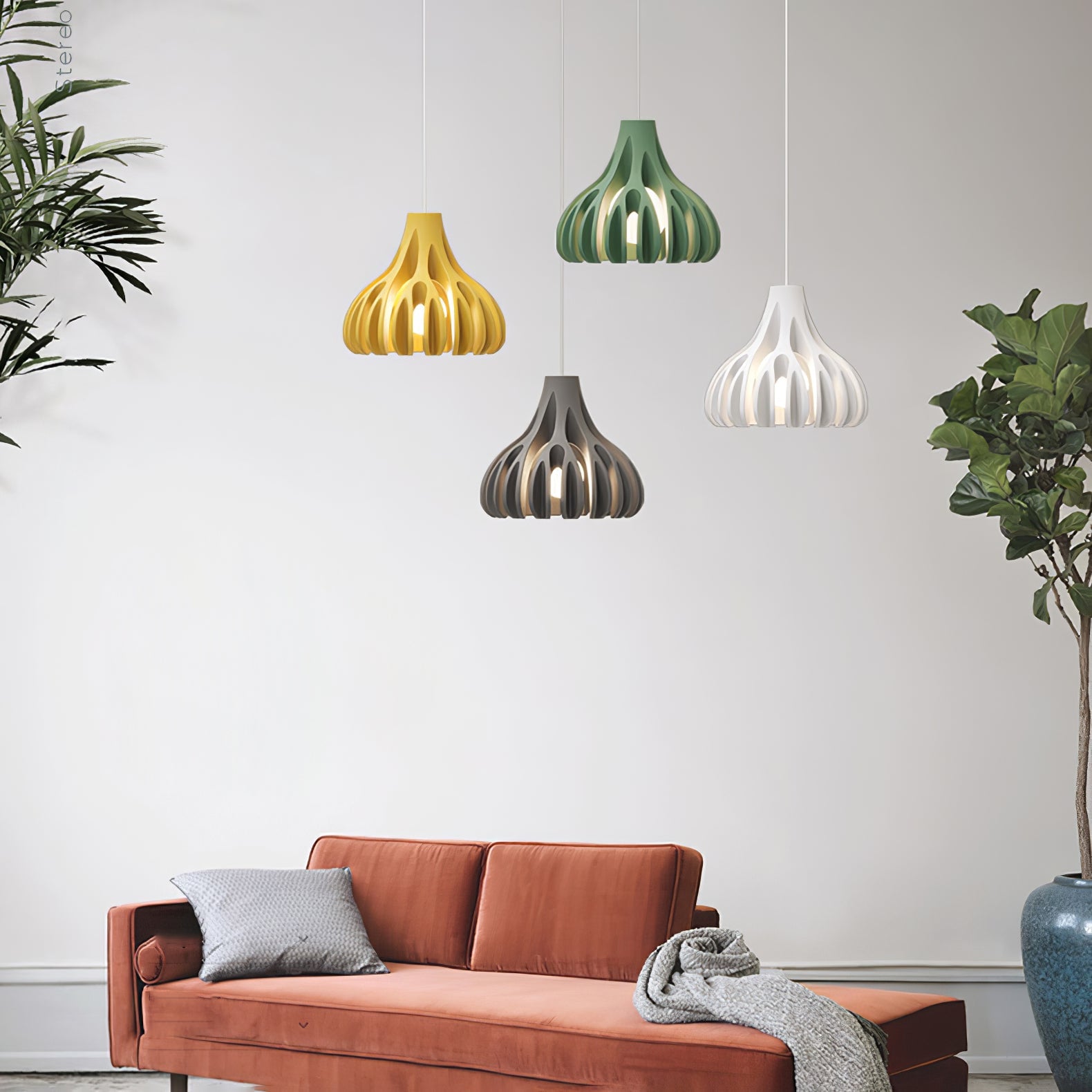 Coral Resin Pendant Lamp - Lumpaz