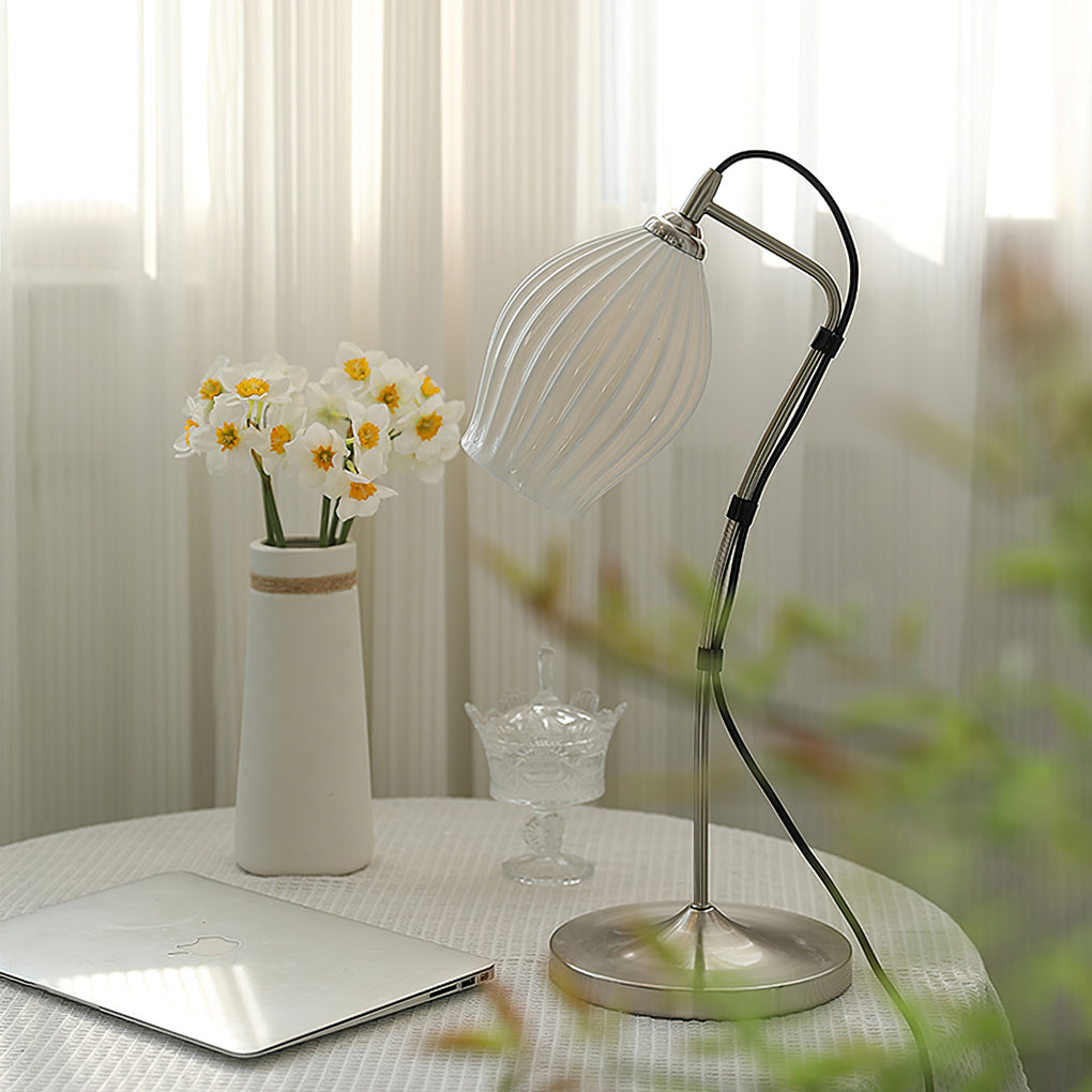 Ceramic Ribbed Table Lamp - Lumpaz