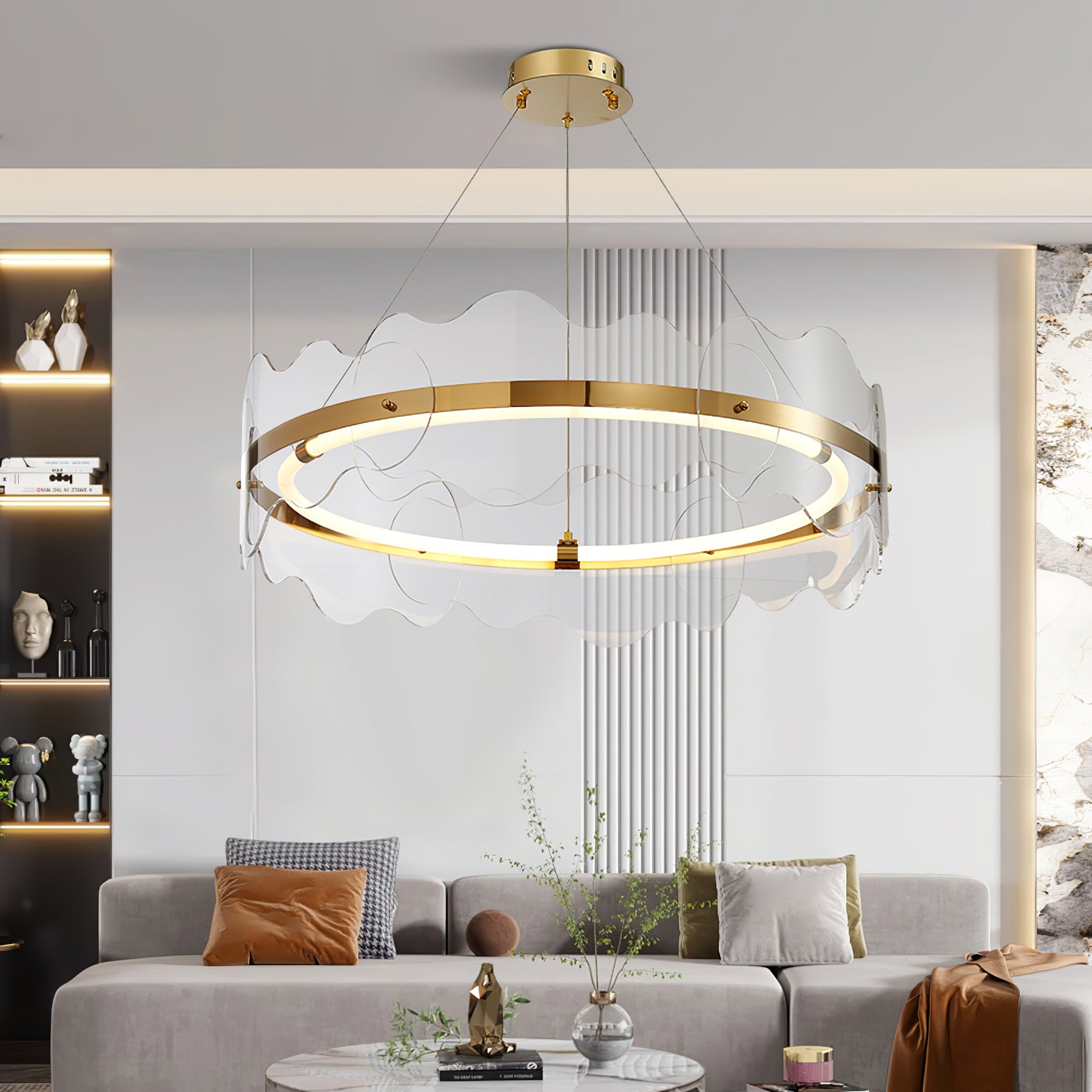 Acrylic Wave Chandelier - Lumpaz