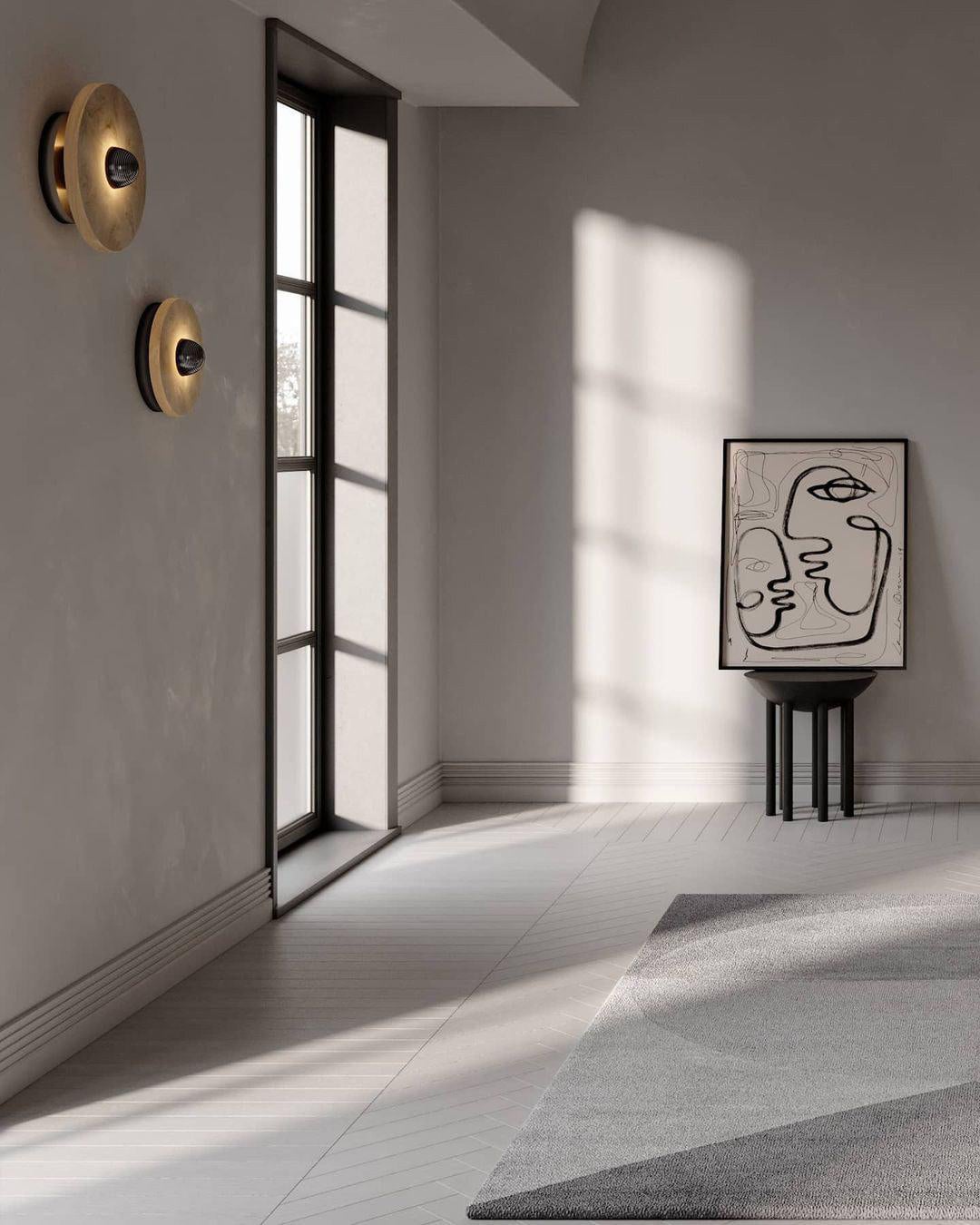 Round Alabaster Wall Lamp - Lumpaz