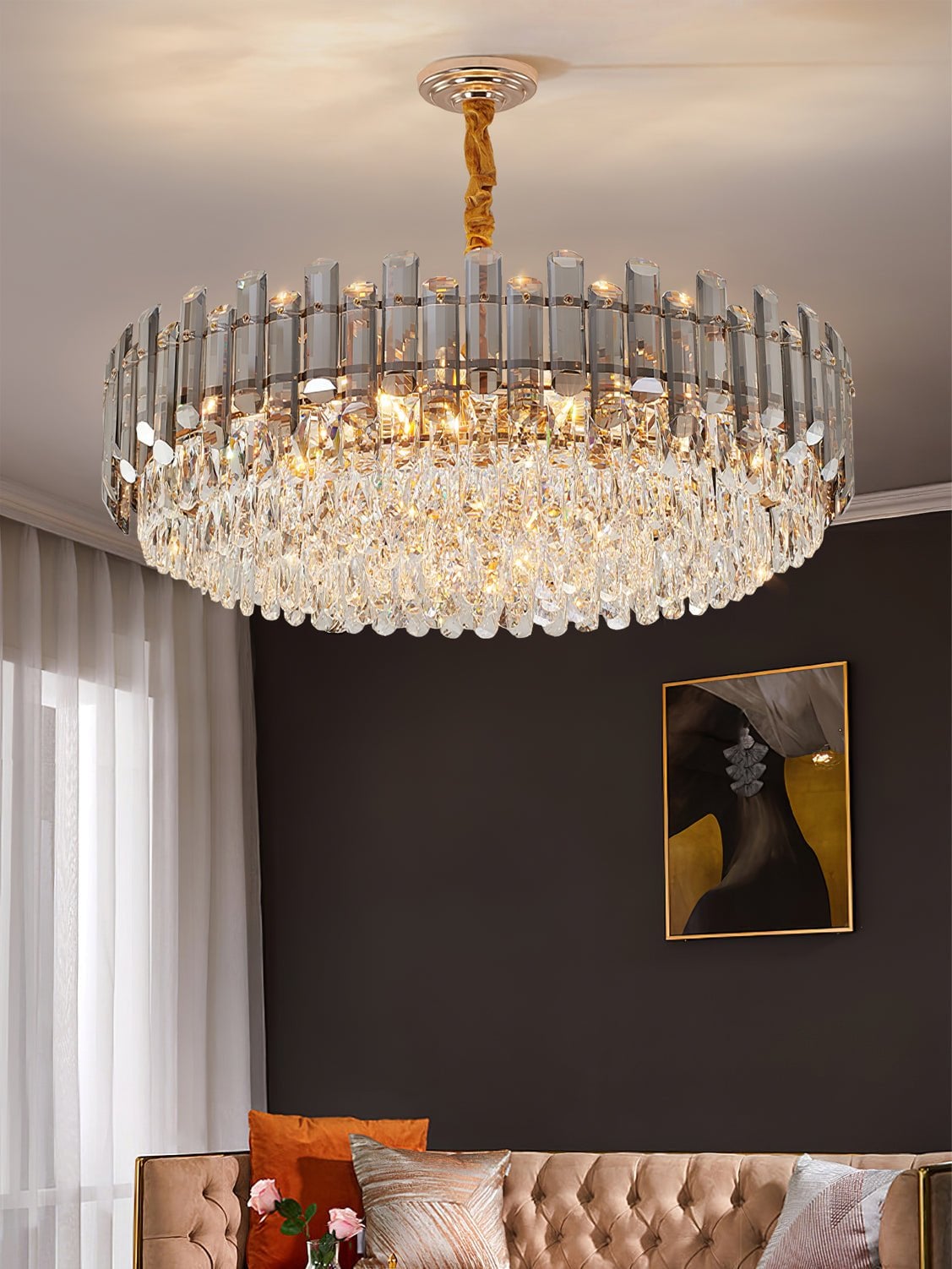 Modern Crystal Tier Chandelier - Lumpaz