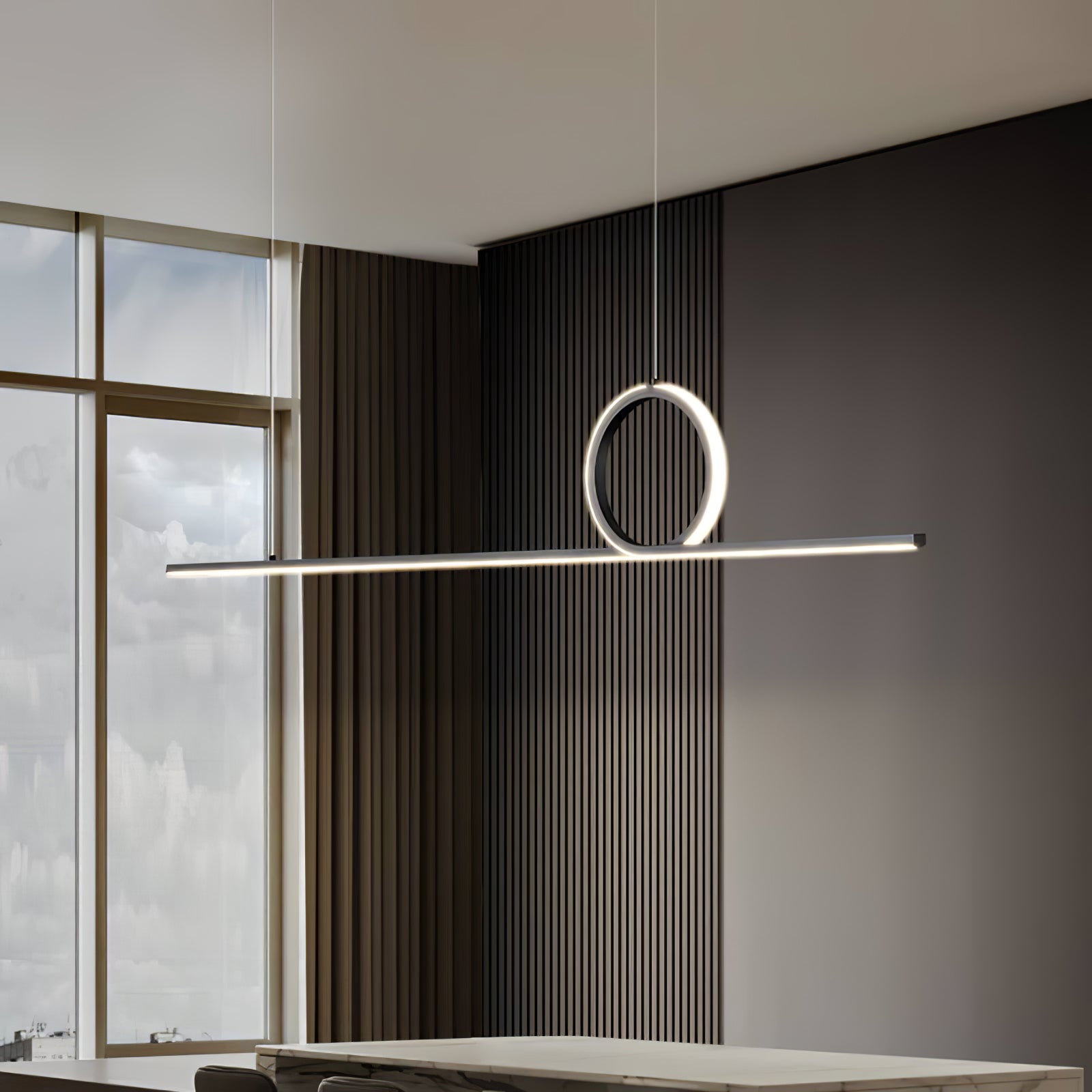 Centre Loop Linear Pendant Lamp - Lumpaz
