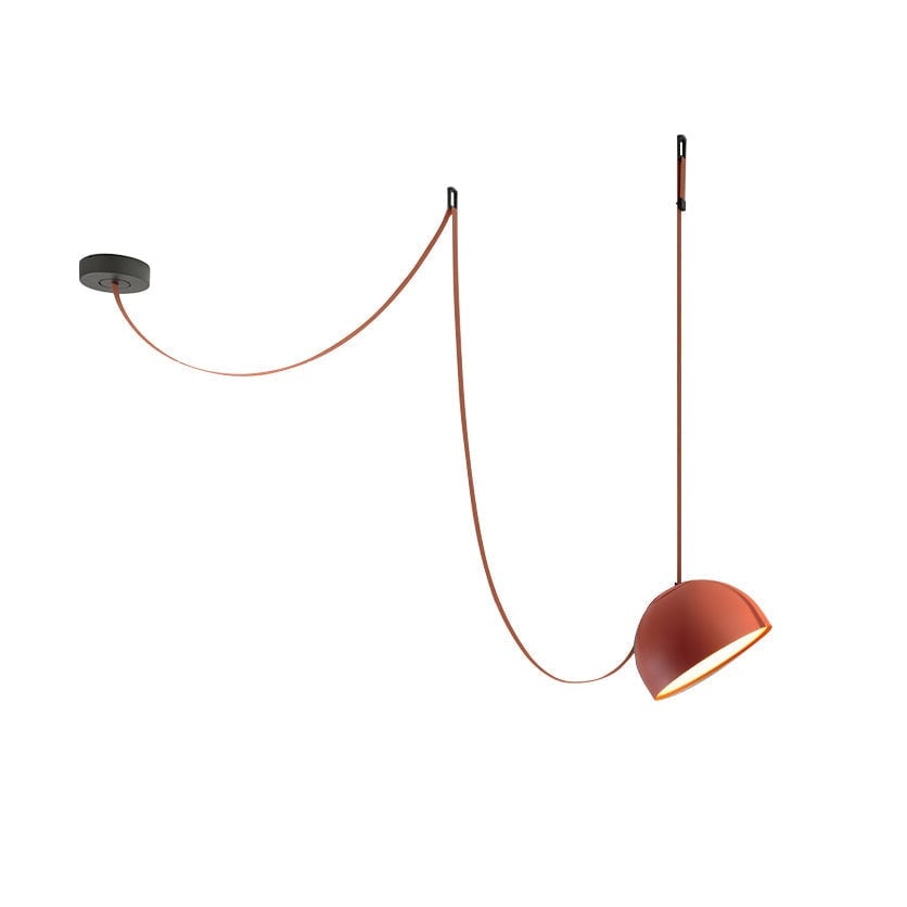 Light Rail Semispheres Leather Pendant Lamp - Lumpaz