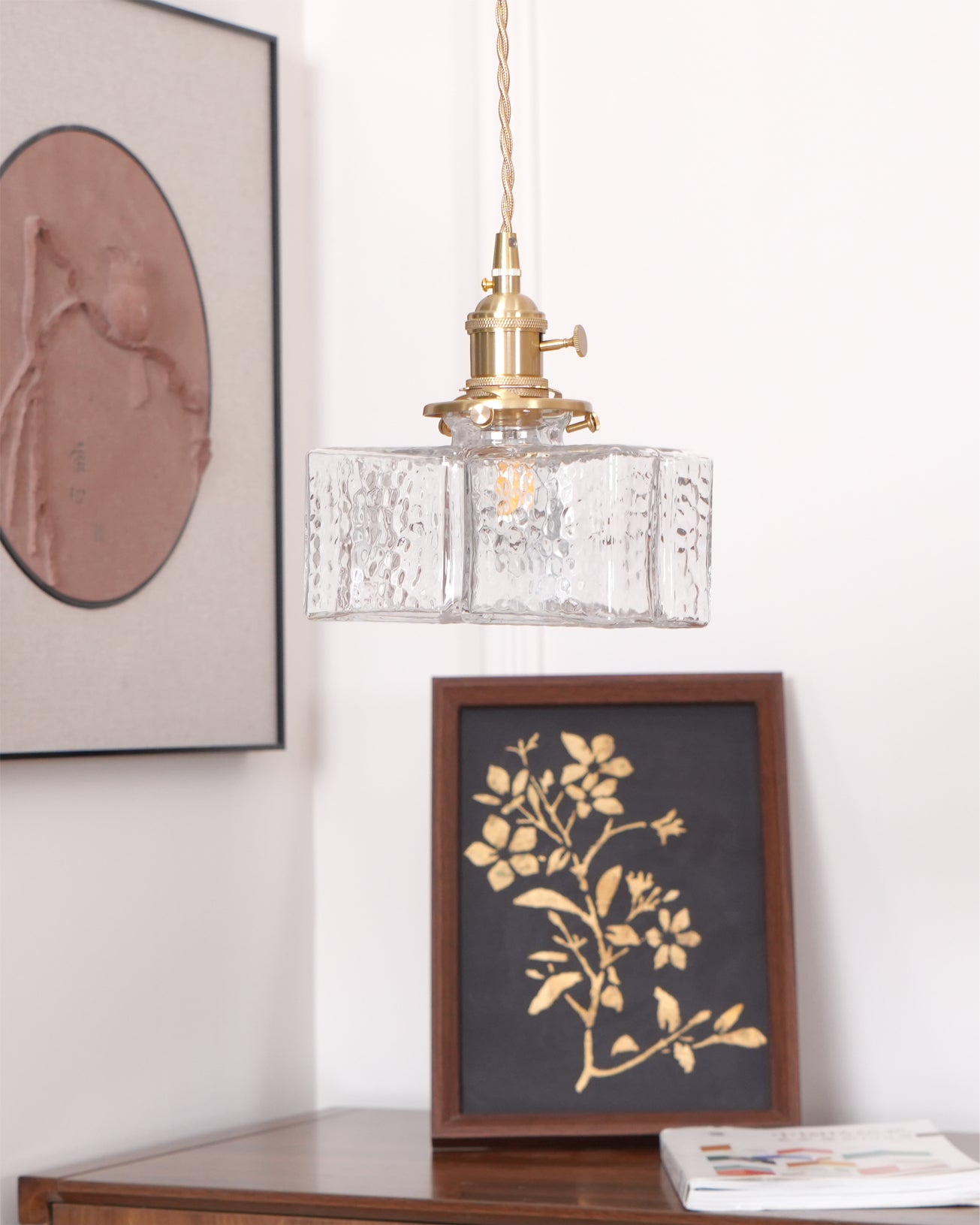Jewel Glass Brass Pendant Light - Lumpaz
