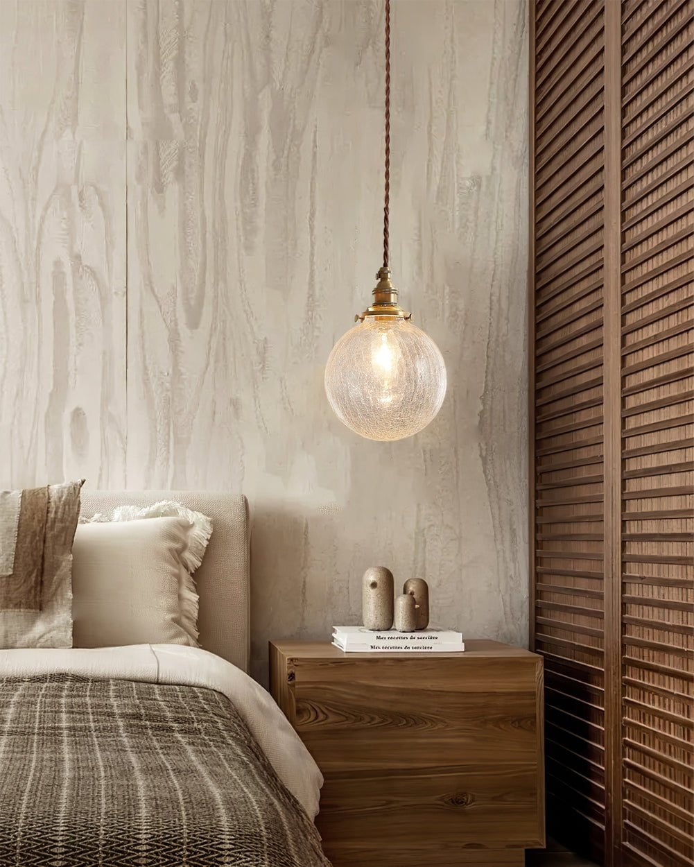 Crackle Glass Pendant Light - Lumpaz