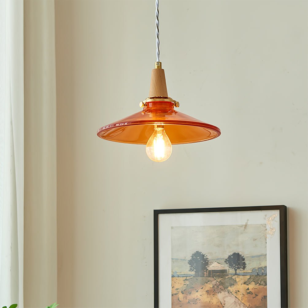 Orange Glass Pendant Lamp - Lumpaz