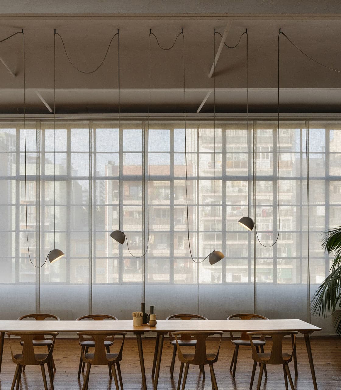 Light Rail Semispheres Leather Pendant Lamp - Lumpaz