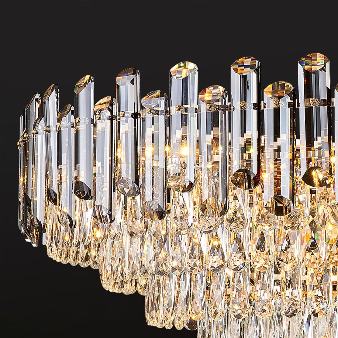 Modern Crystal Tier Chandelier - Lumpaz