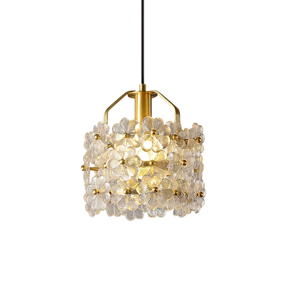 Petit Floral Glass Pendant Lamp - Lumpaz