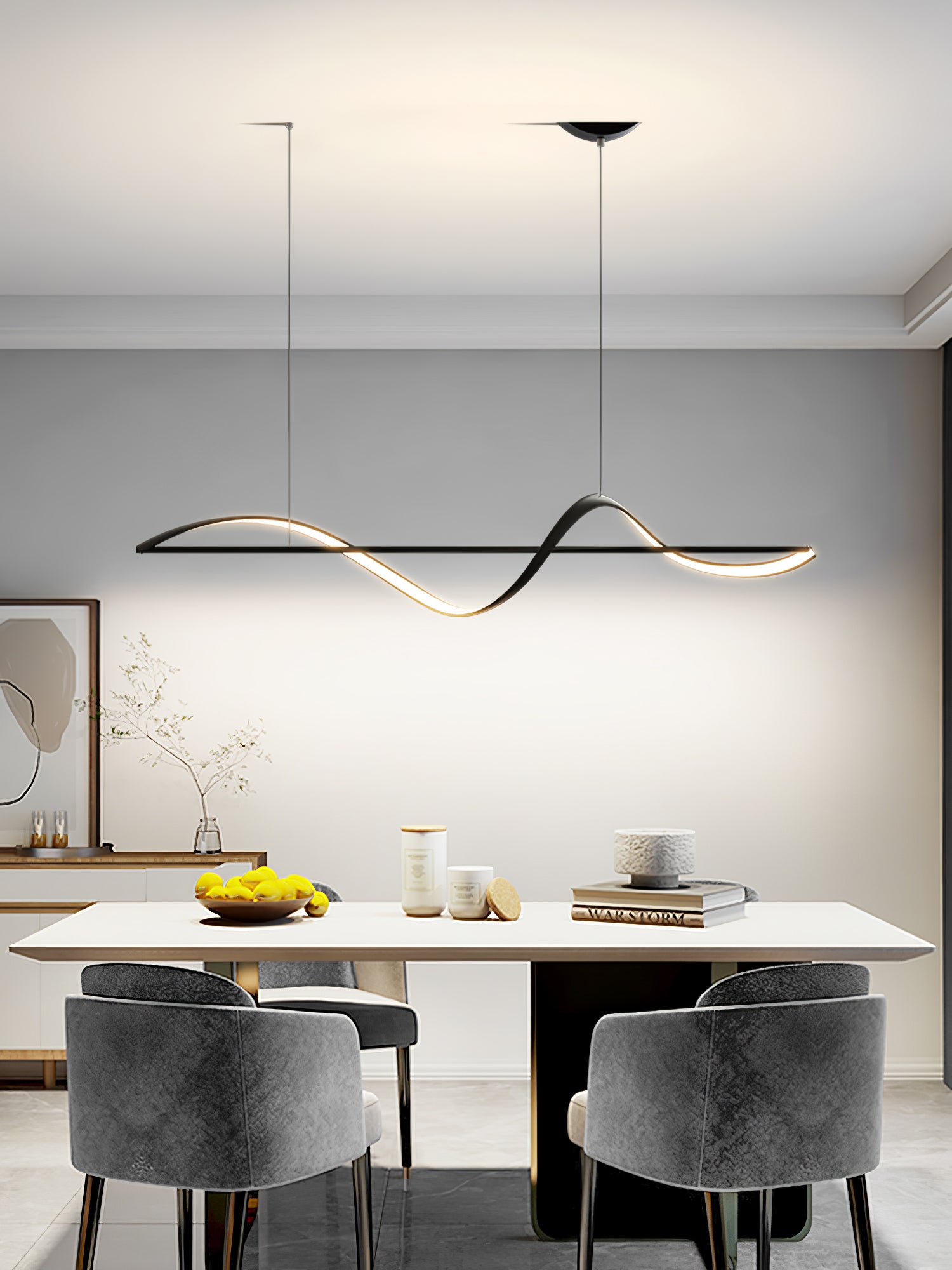Whisper Linear Island Chandelier - Lumpaz