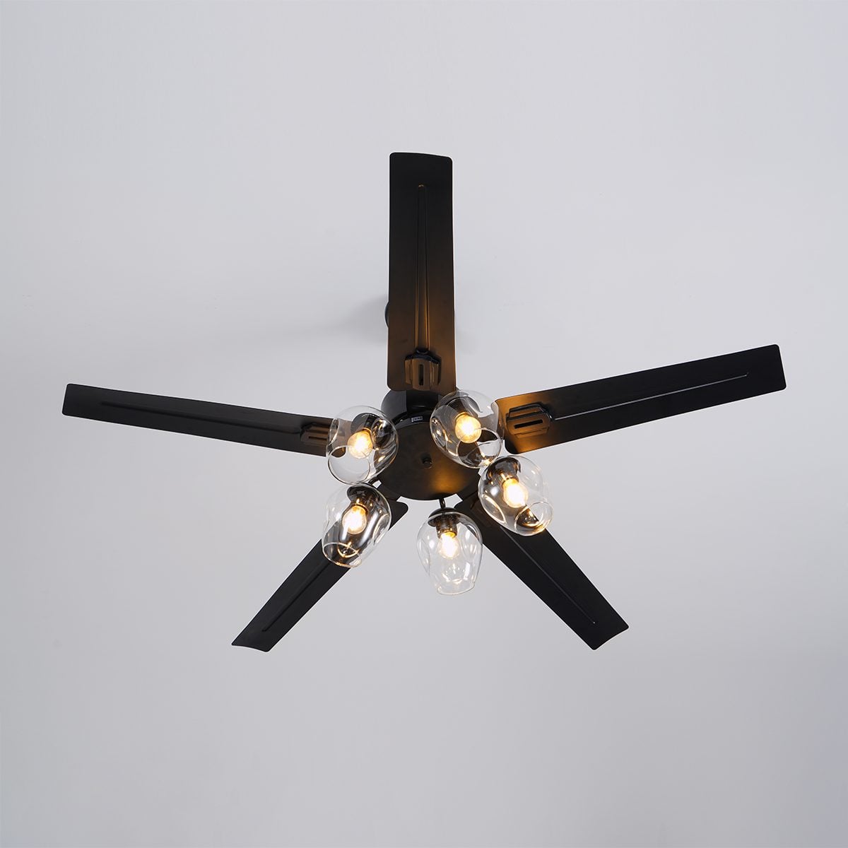 Glass Ball Ceiling Fan Light - Lumpaz