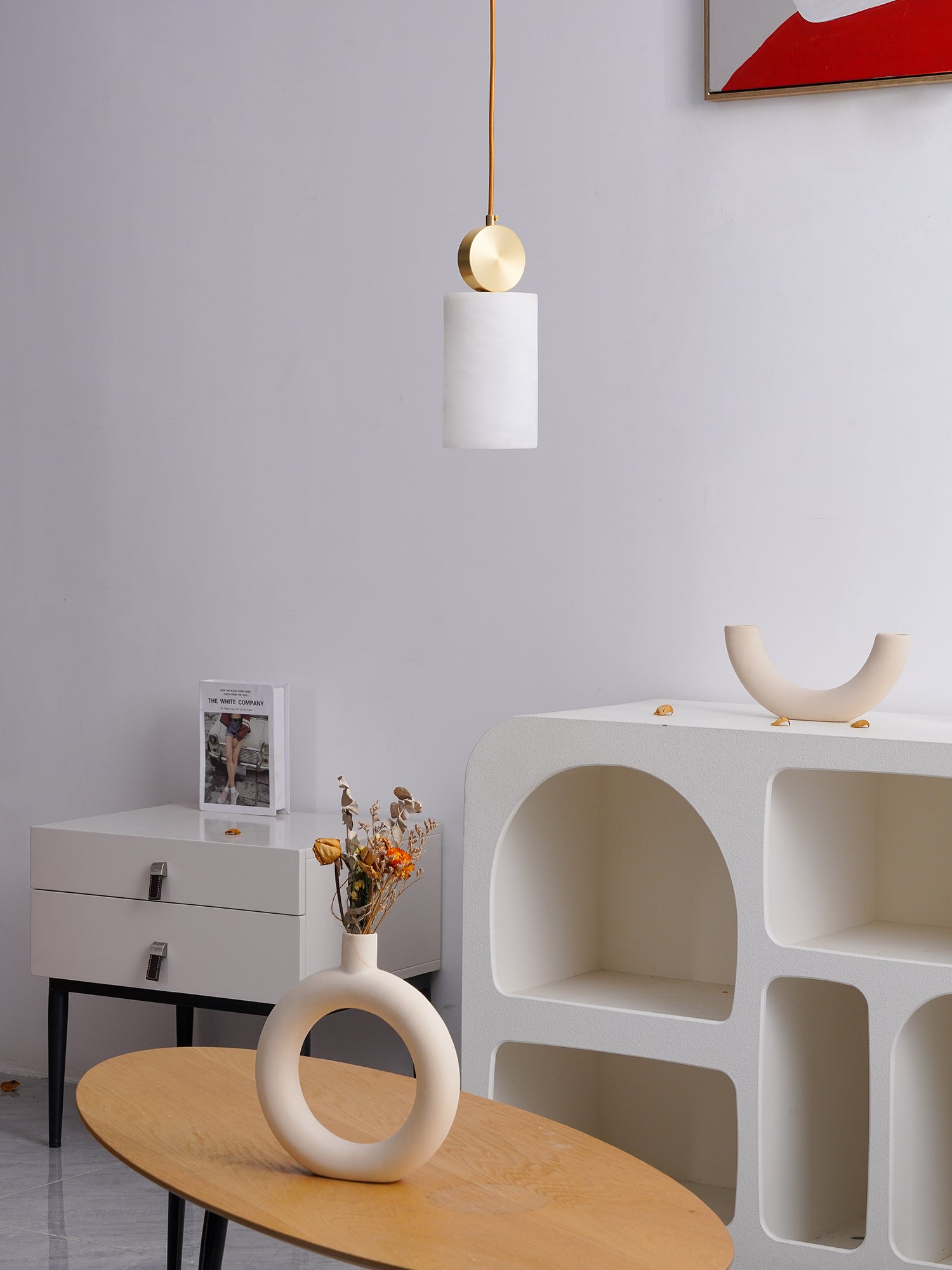 Etruscan Alabaster Pendant Light - Lumpaz