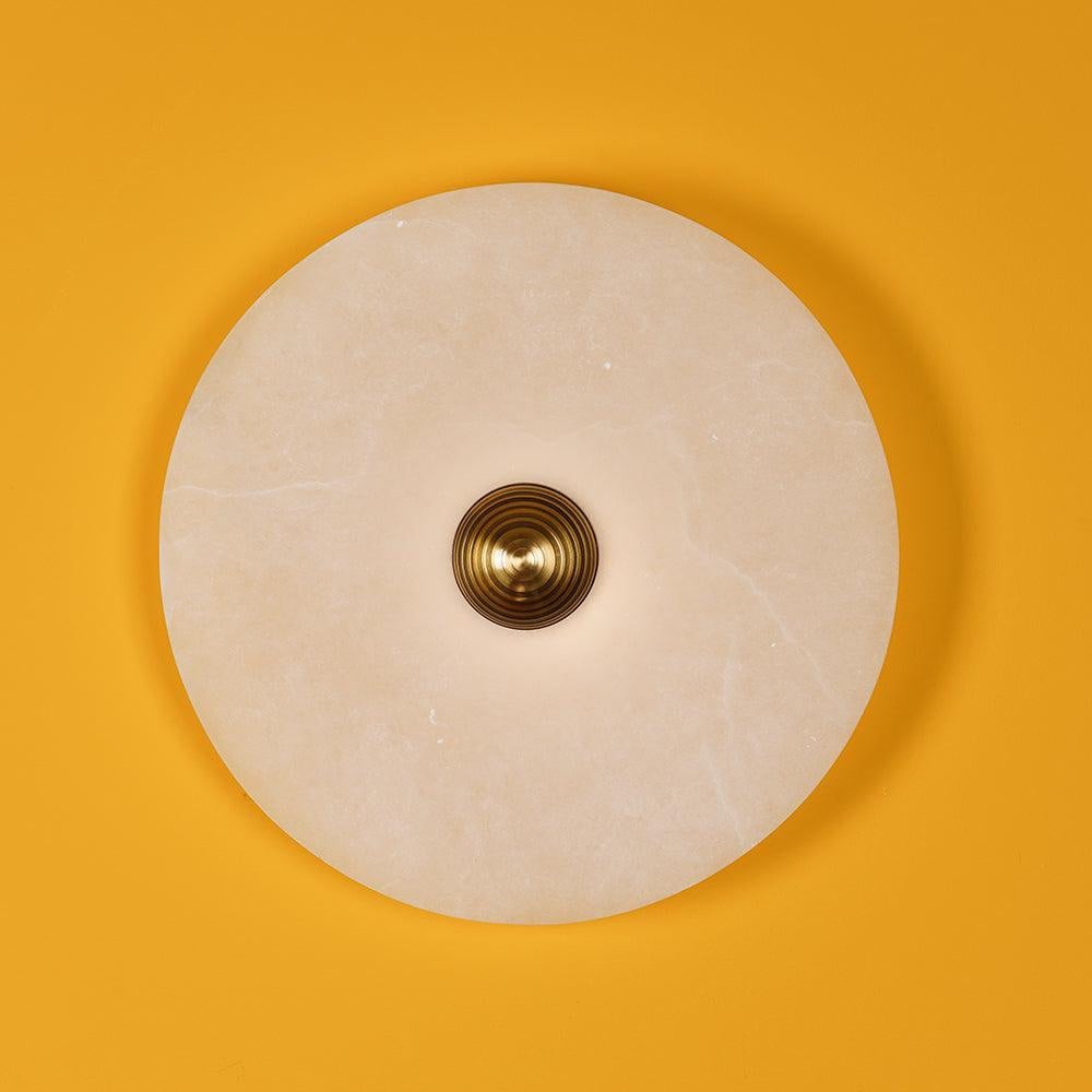 Round Alabaster Wall Lamp - Lumpaz