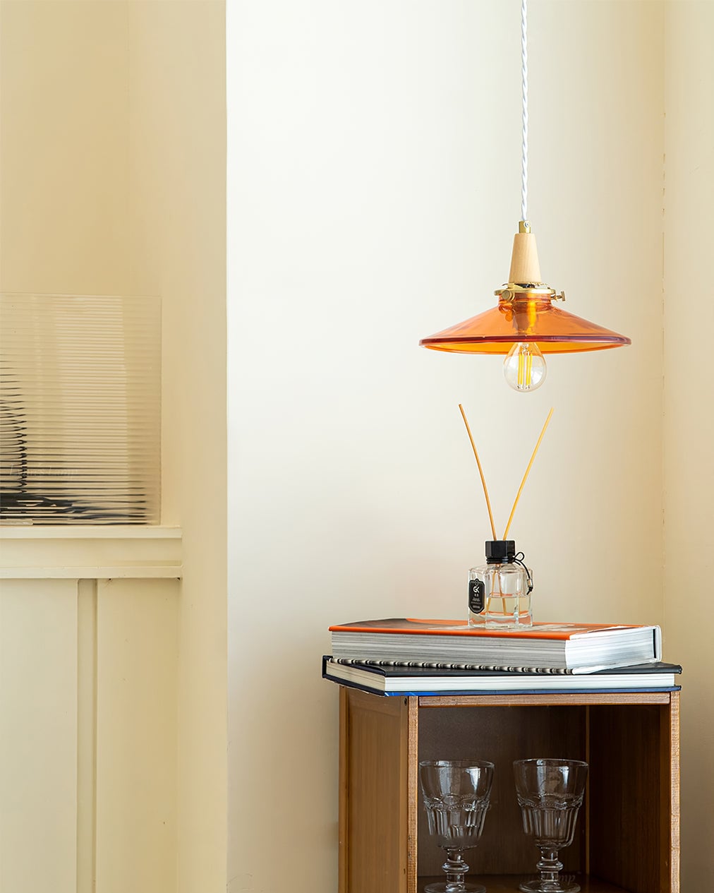 Orange Glass Pendant Lamp - Lumpaz