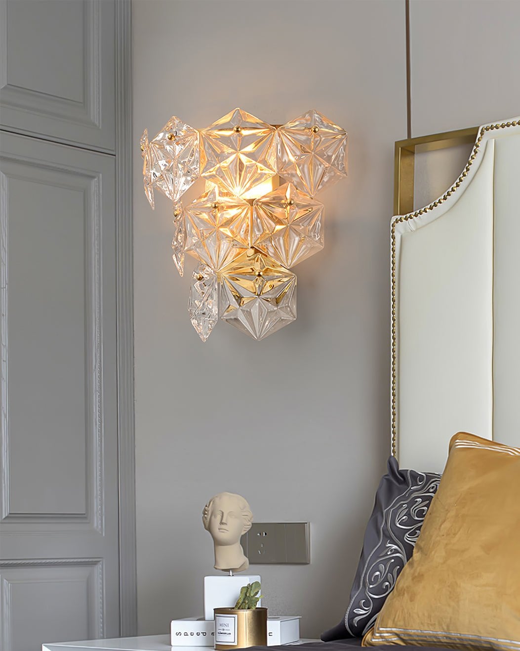 Snowflake Glass Wall Lamp - Lumpaz