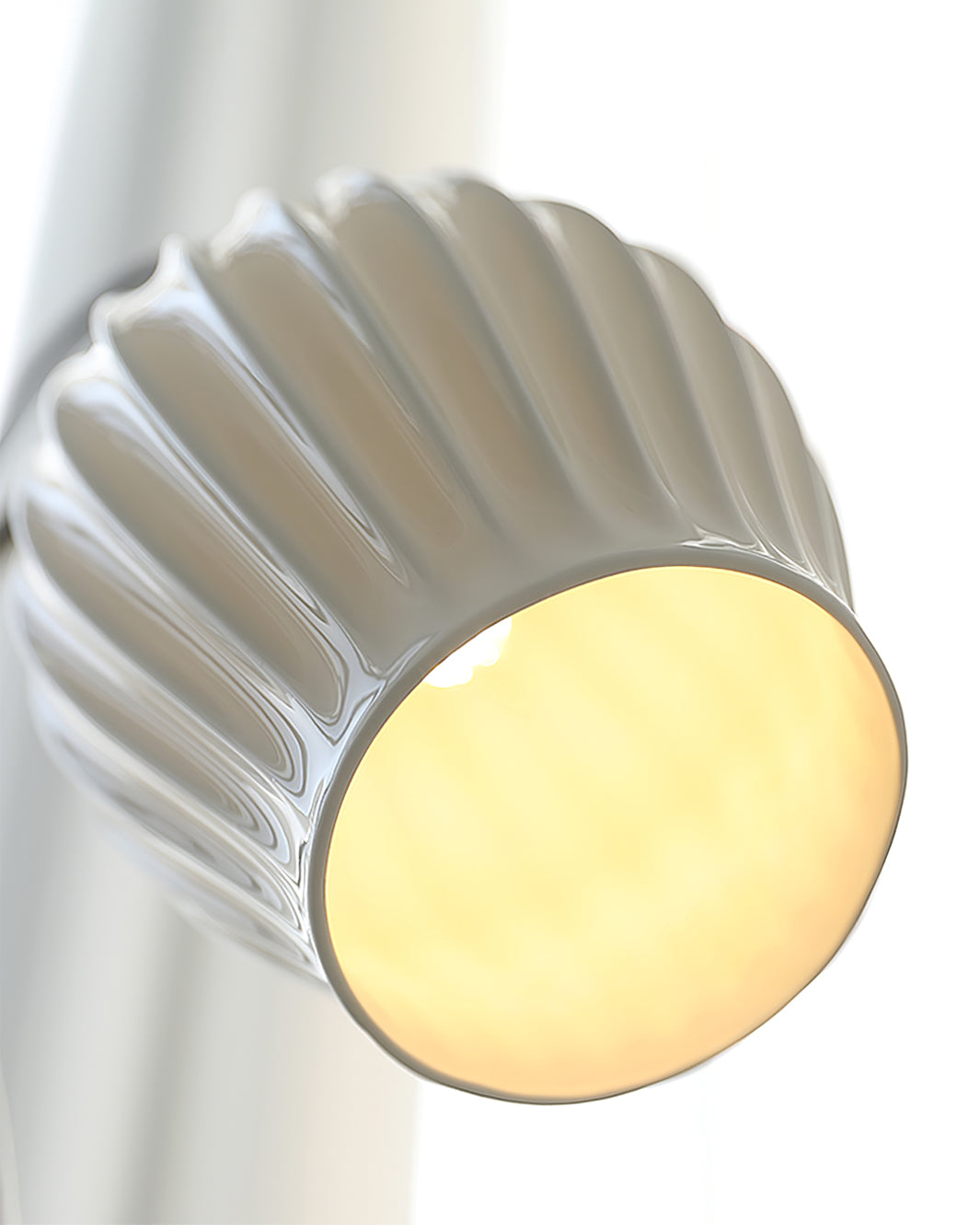 Ceramic Ribbed Floor Lamp - Lumpaz