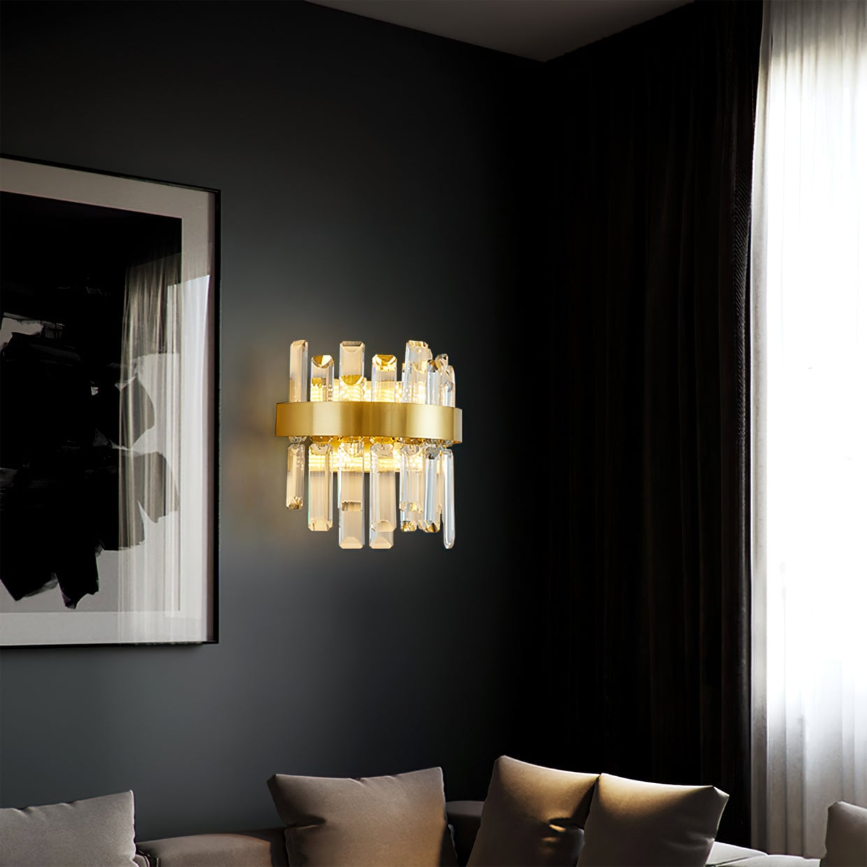 Crystal Statement Wall Lamp - Lumpaz